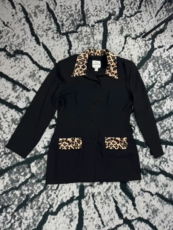 Joseph Ribkoff Joseph Ribkoff black leopard jacket 38 glamour Size XS / US 0-2 / IT 36-38 - 1 Thumbnail