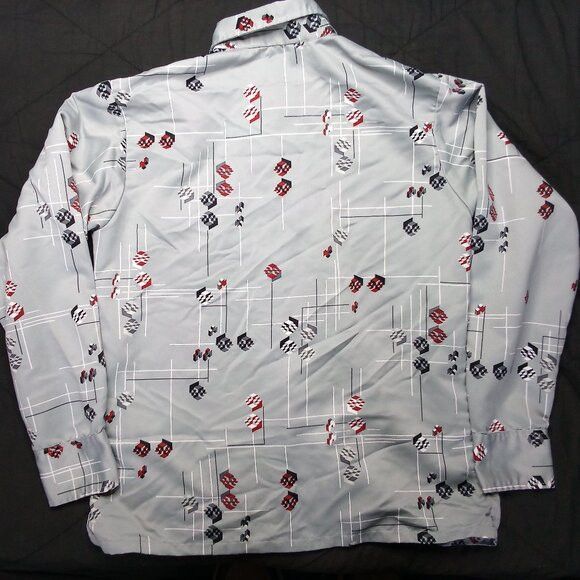 Vintage Vintage DaVinci Abstract Geometric Polyester Disco Shirt Size US L / EU 52-54 / 3 - 5 Thumbnail
