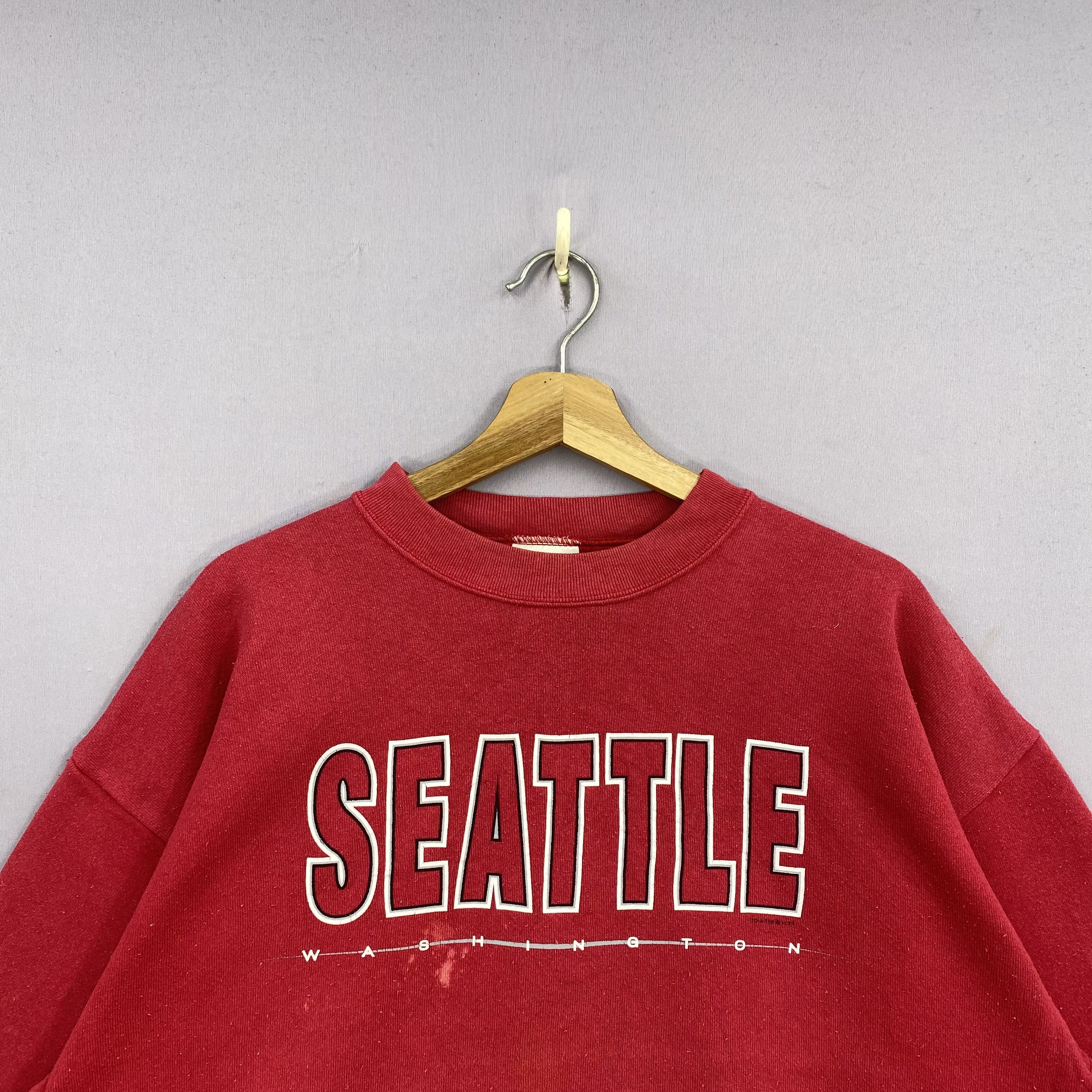 Vintage Vintage 90s Seattle Washington Sweater Pullover Sweatshirt Size US L / EU 52-54 / 3 - 3 Thumbnail
