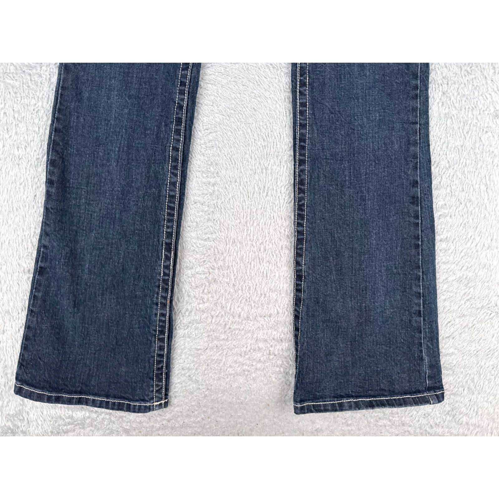 Mossimo Mossimo Jeans Juniors 9 Blue Denim Bootcut Low Rise 29x33 Dark Embroidered Logo 5-Pocket Design Vintage No Women Hippo... Size 30" / US 8 / IT 44 - 2 Thumbnail