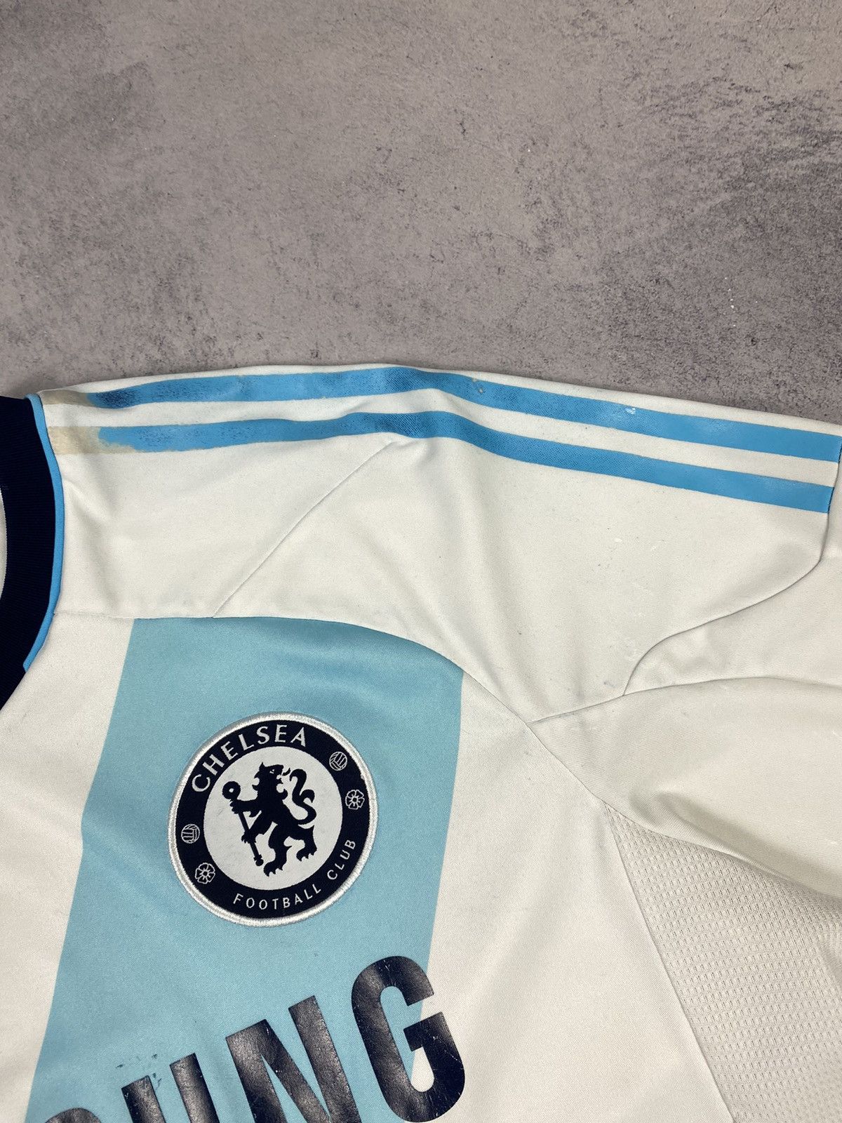 Adidas × Chelsea Soccer Adidas Chelsea 2012 2013 Samsung Away Soccer Jersey Football Size US L / EU 52-54 / 3 - 11 Thumbnail