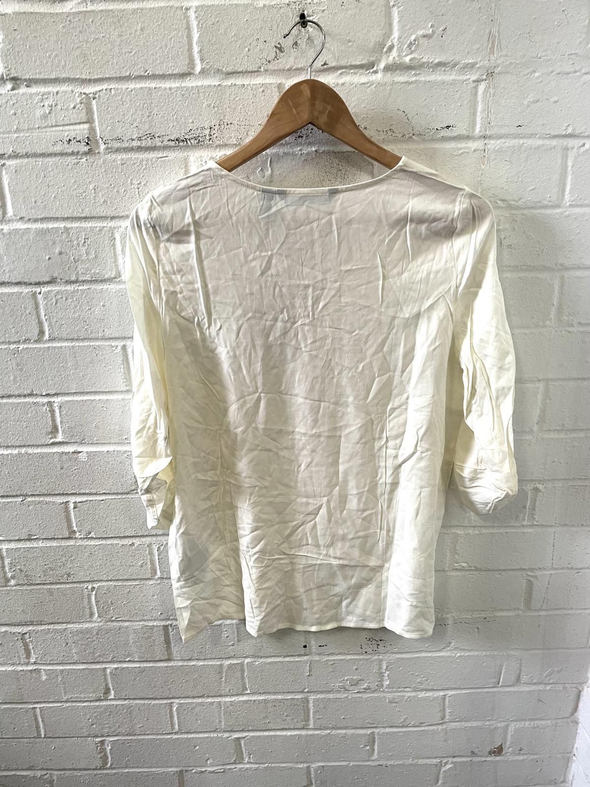 Designer Vero Moda Women's White 3/4 Sleeve Top Size S Size S / US 4 / IT 40 - 3 Thumbnail