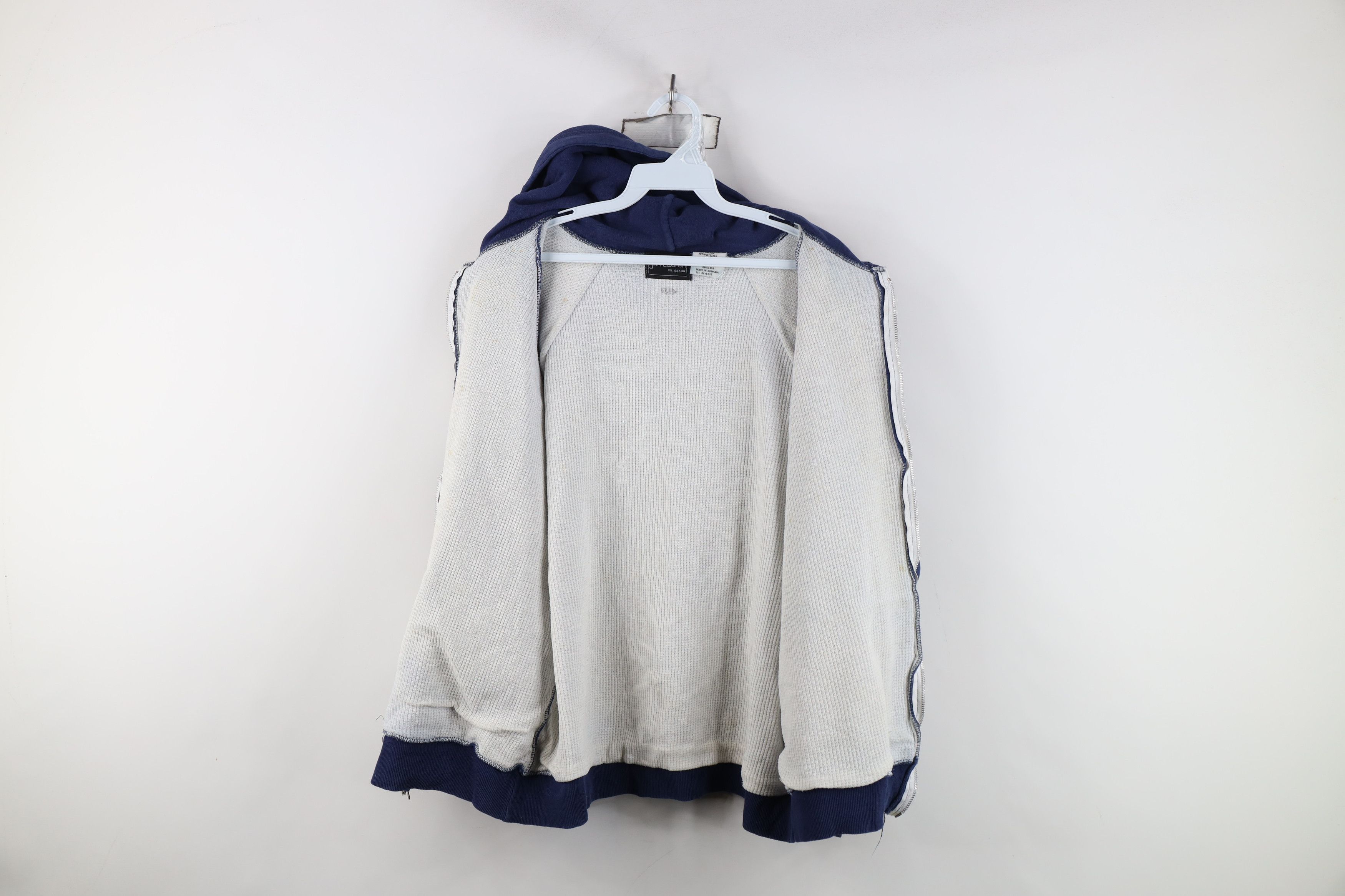Vintage Vintage 70s 80s Streetwear Thermal Waffle Knit Lined Hoodie Size US M / EU 48-50 / 2 - 9 Thumbnail