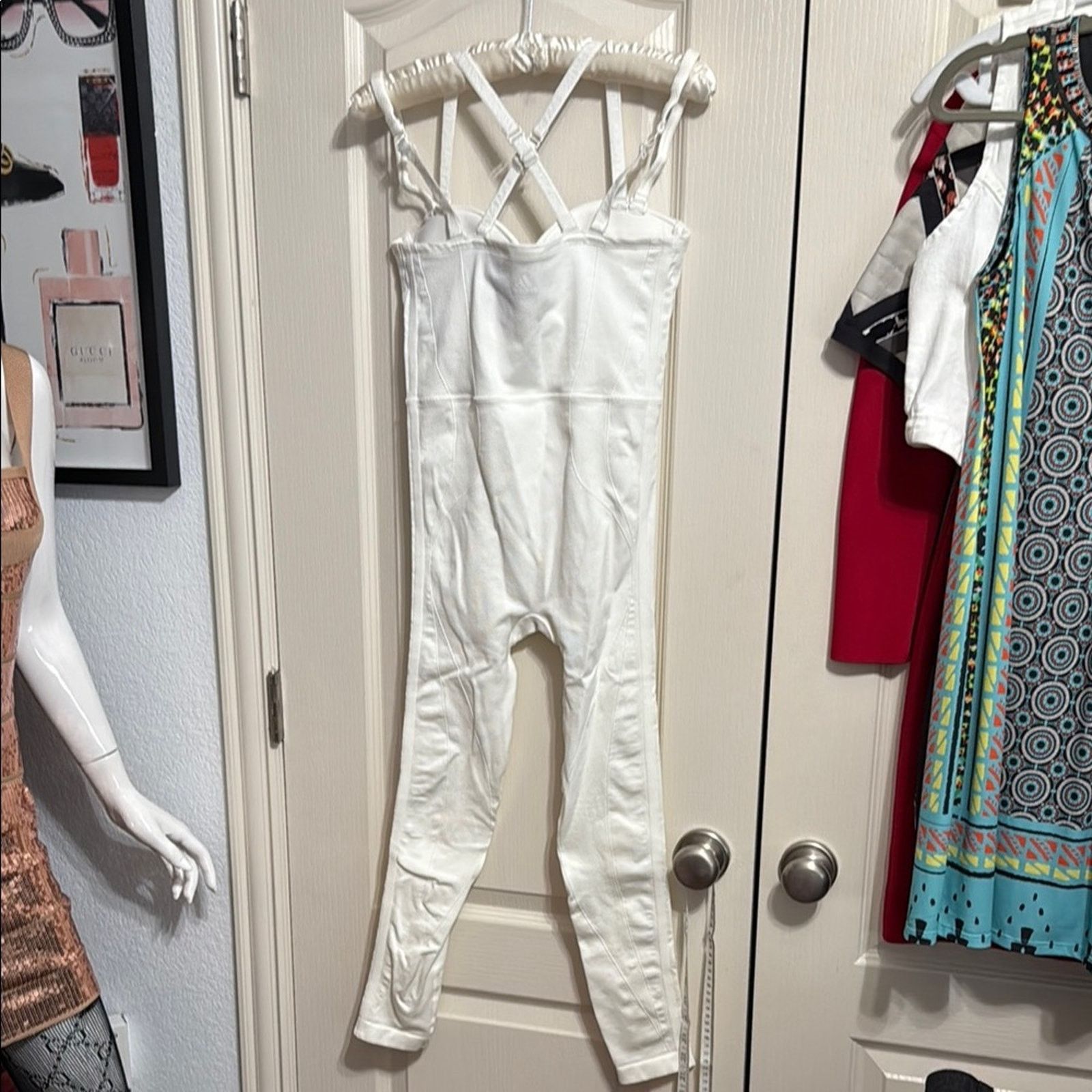 Ivy Park NWT IVY PARK x ADIDAS Core White Knit Catsuit Jumpsuit Size 28" / US 6 / IT 42 - 3 Thumbnail