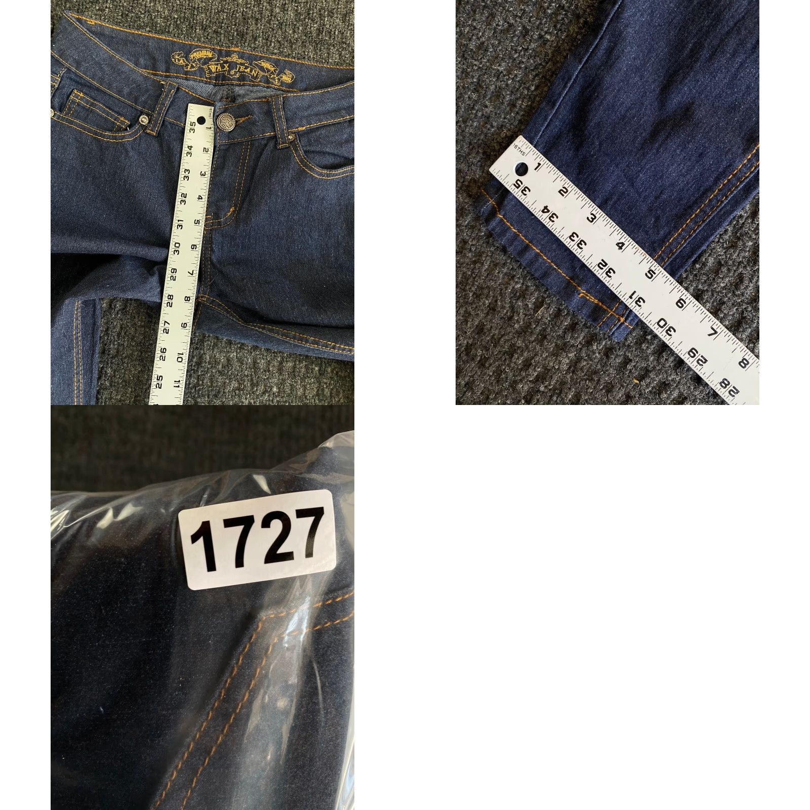 Vintage WOMEN’S WAX JEANS Premium Wax Jean Size 7 Skinny Stretch Dark Blue Denim 90200 Jeans Slim 30In Inseam Women Style 90200 90200 Womens Jeans Size 28" / US 6 / IT 42 - 8 Thumbnail