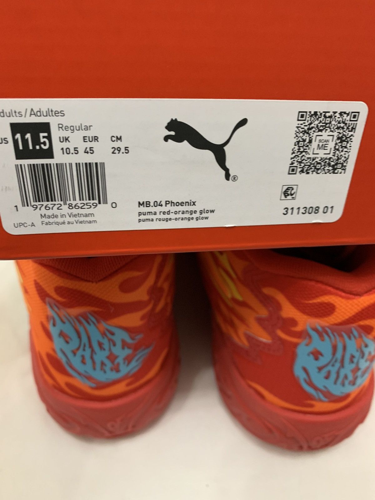 Puma PUMA X LAMELO BALL MB.04 PHOENIX SNEAKERS Size US 11.5 / EU 44-45 - 22 Thumbnail
