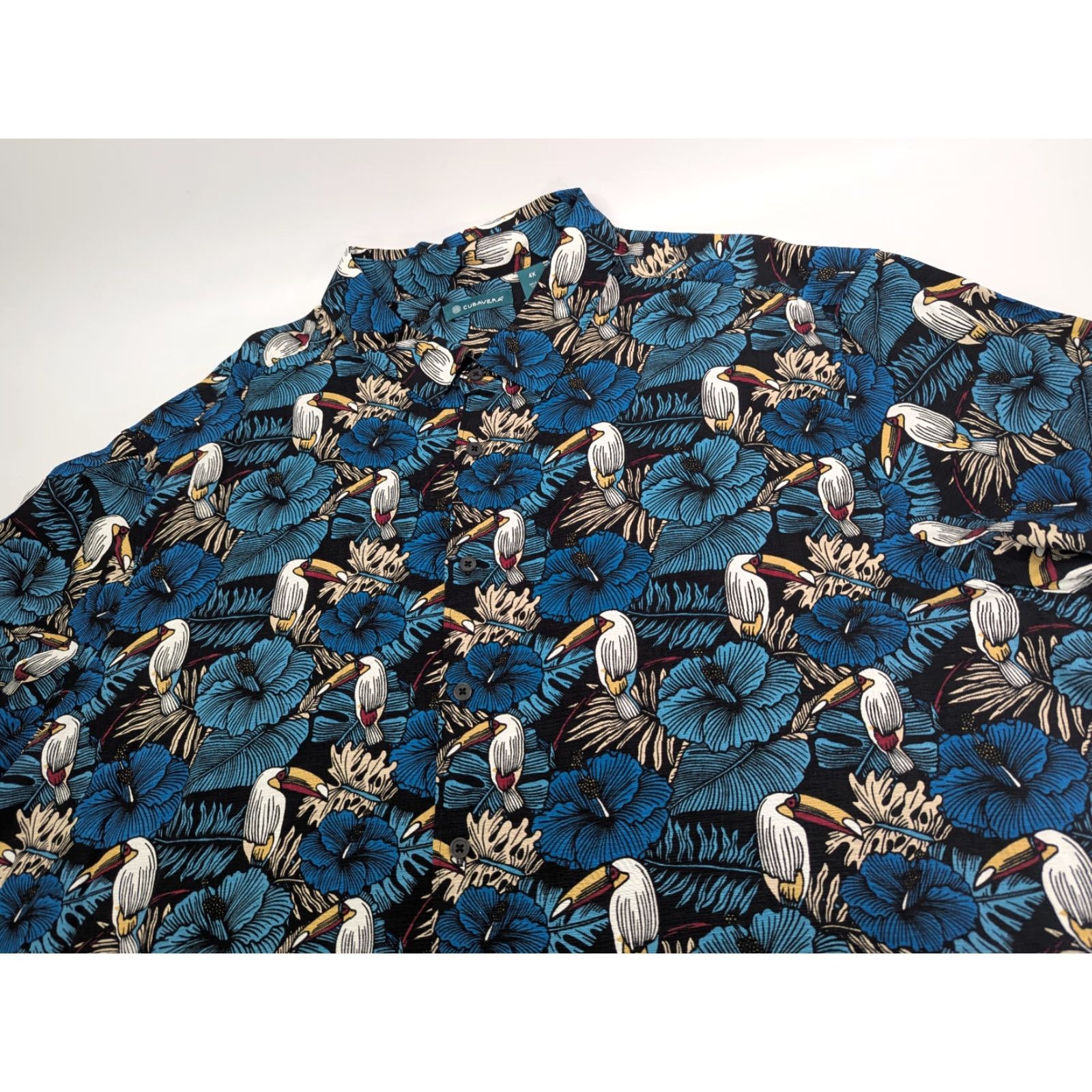 Cubavera Cubavera Button-Down Shirt Men’s Big 4X Multicolor Floral Viscose Hawaiian Tropical Size US XXL / EU 58 / 5 - 2 Thumbnail