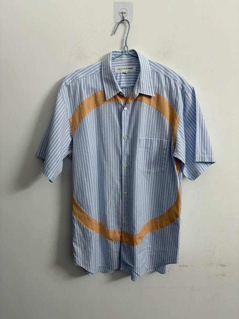 Comme des Garcons Comme Des Garcons Blue and white striped short sleeve shir Size US M / EU 48-50 / 2 - 1 Thumbnail