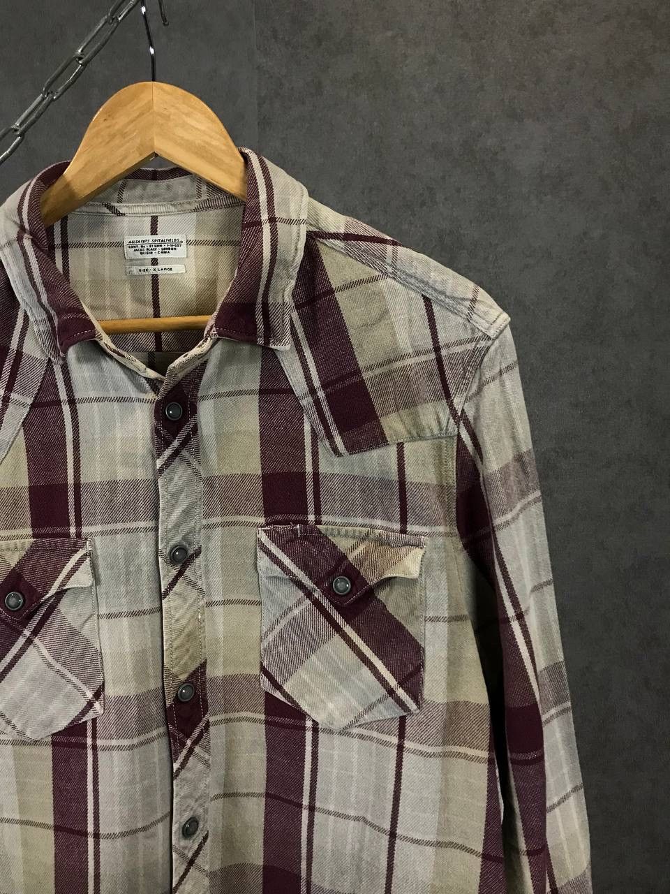 Allsaints Allsaints vintage flannel shirt Size US XL / EU 56 / 4 - 2 Thumbnail