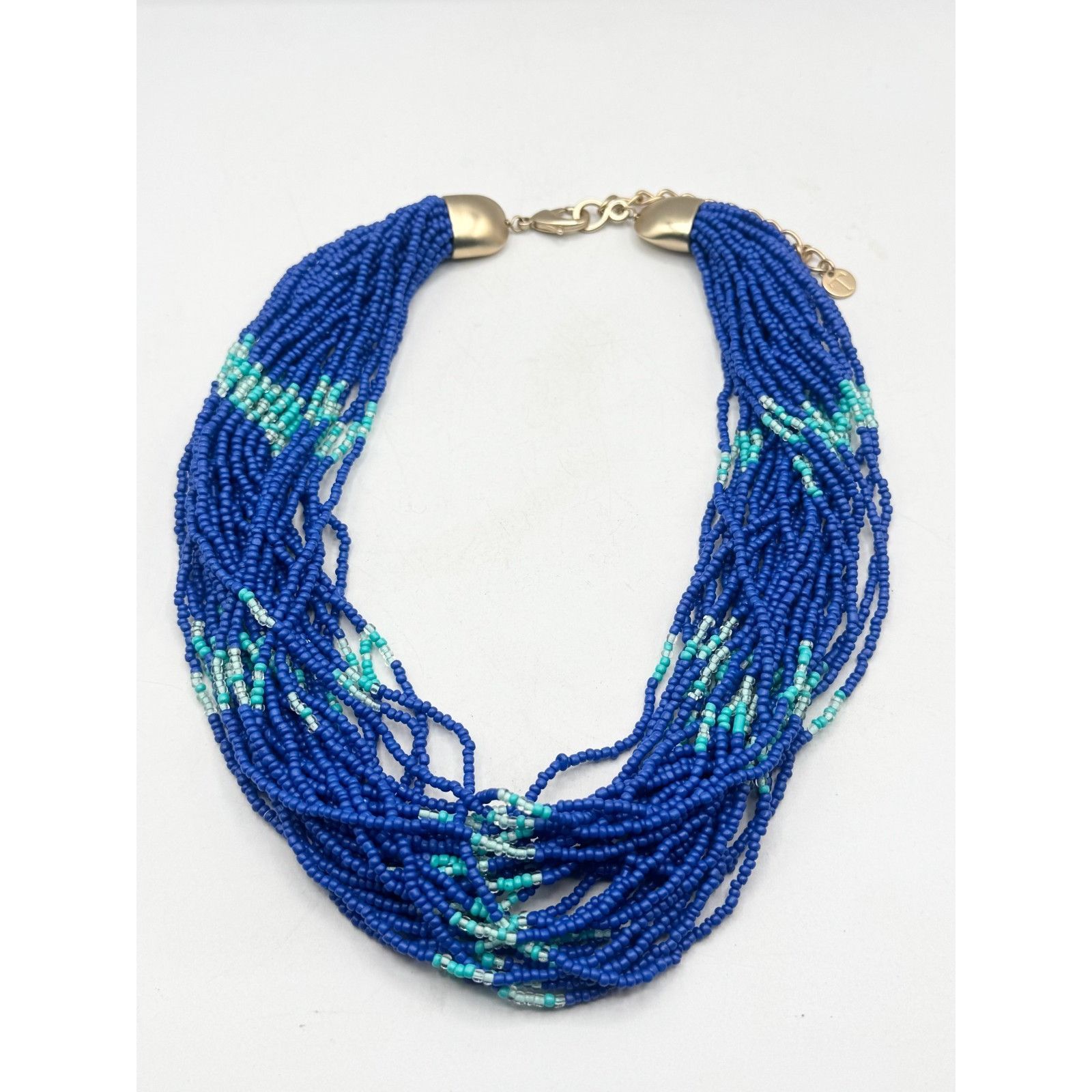 Talbots Talbots blue seed bead multi strand necklace Size ONE SIZE - 2 Thumbnail