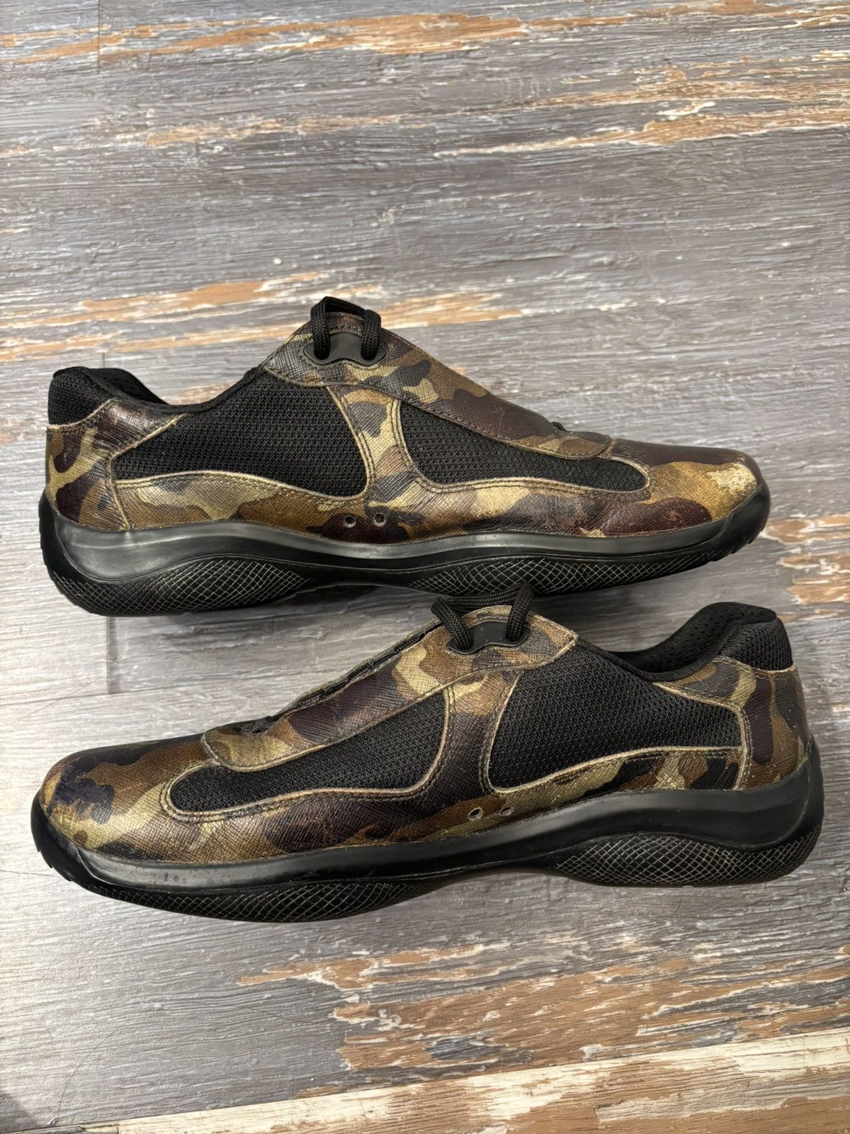Prada Americas Cup Camo Leather Size 10 Size US 10 / EU 43 - 3 Thumbnail