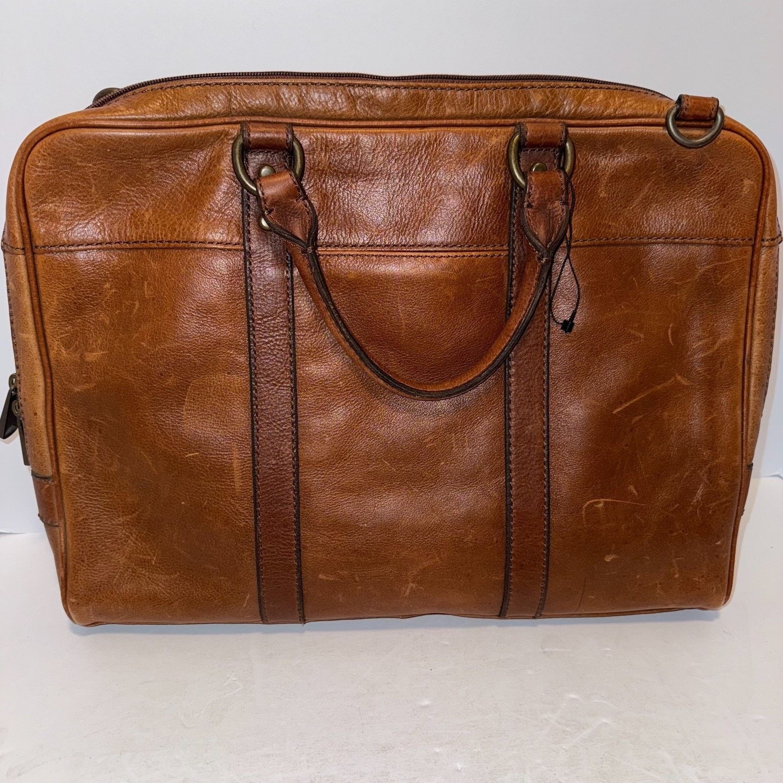 Fossil Fossil Vintage Brown Cow Hide Leather LaptopBriefcase Size ONE SIZE - 2 Thumbnail