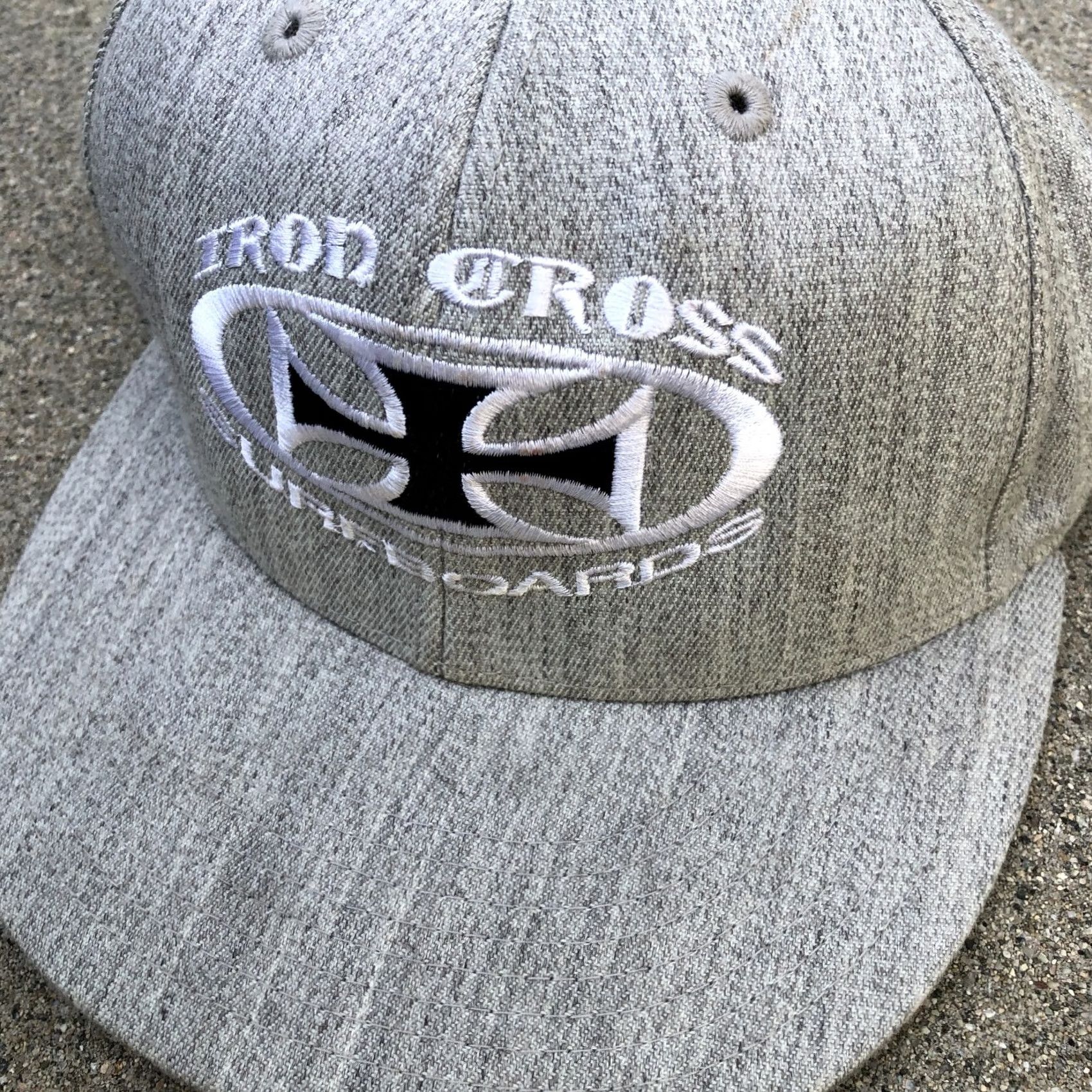Vintage Iron Cross Surfboards Fitted Hat Men's Wool Blend Cap Wool Blend Gray 7 1/4 Adjustable Baseball Cap Mens Size ONE SIZE - 3 Thumbnail