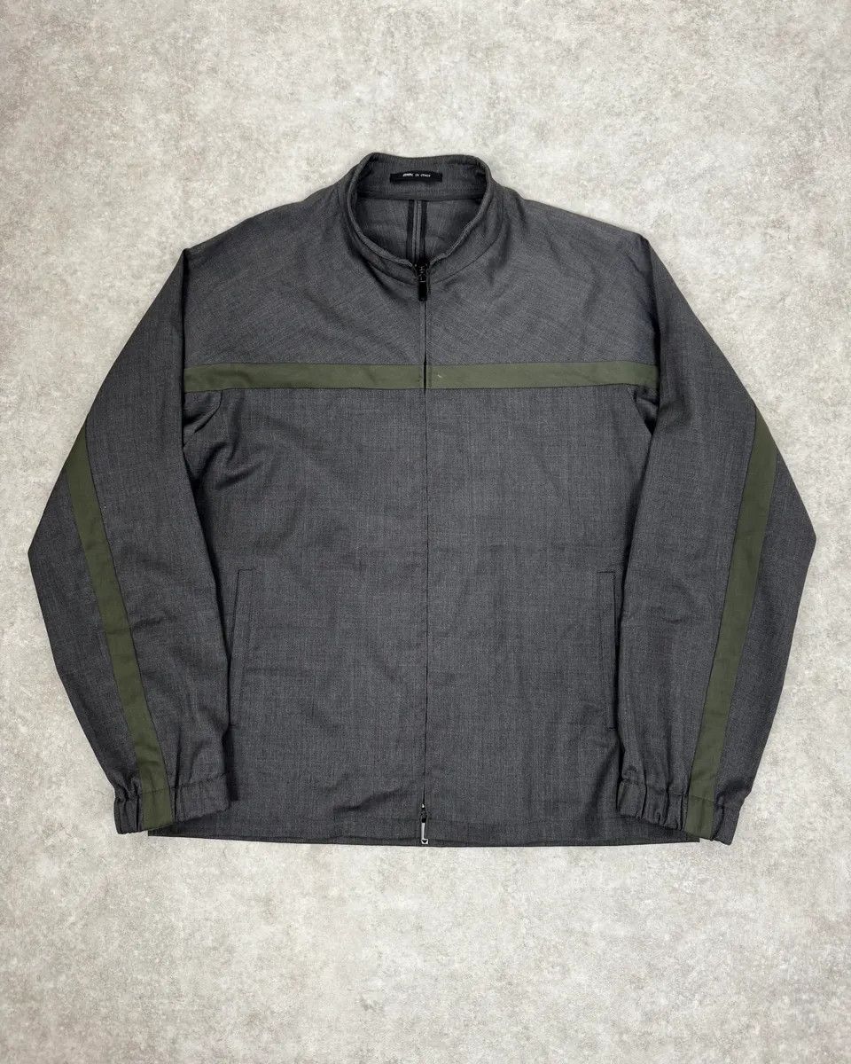 Emporio Armani 2010s Emporio Armani Grey & Olive Lined Cozy Zip-up Jacket Size US M / EU 48-50 / 2 - 1 Thumbnail