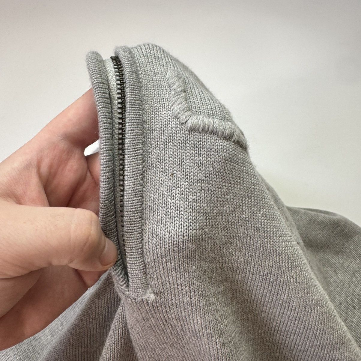 KJUS Gray Kjus 1/3 Zip Sweater Merino Wool Big Logo Old Money Size US L / EU 52-54 / 3 - 5 Thumbnail