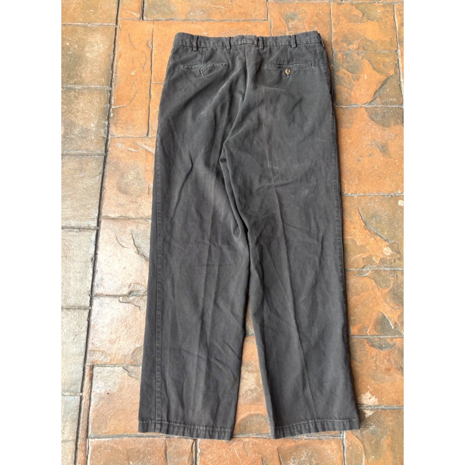 Canali VINTAGE Canali Sport Pants Trousers Men’s 50 Brown Cotton Italy 33 x 30 Casual Dress Pants Mens Regular Solid Pleated Zipper Size US 33 - 3 Thumbnail