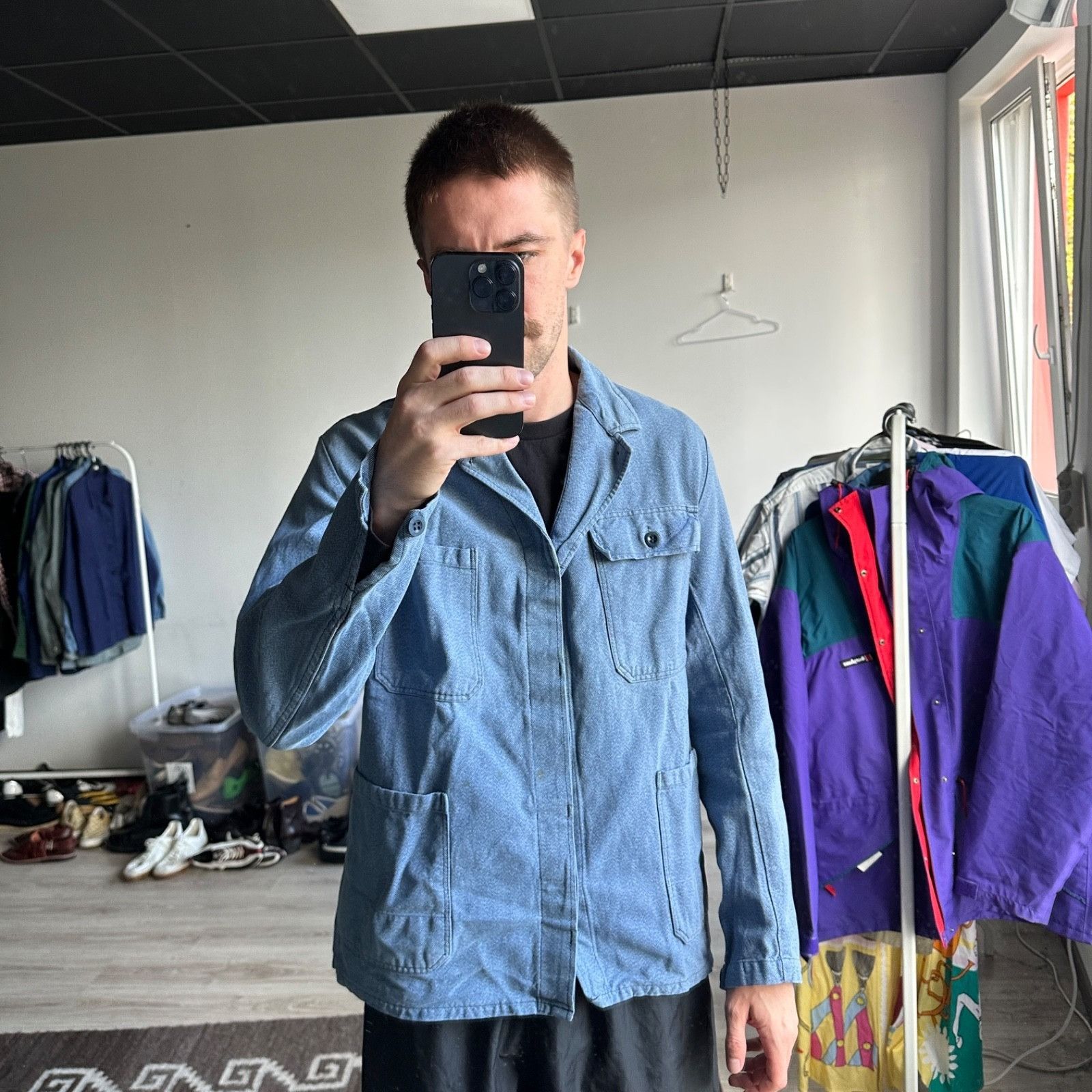 Vintage Vintage French Work Jacket Fischer Pecheur Chore Coat Blue C Size US L / EU 52-54 / 3 - 2 Thumbnail