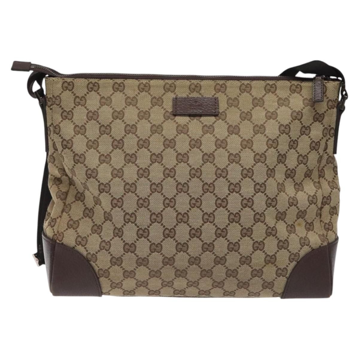 Gucci GUCCI GG Canvas Shoulder Bag Beige Silver Size ONE SIZE - 2 Thumbnail