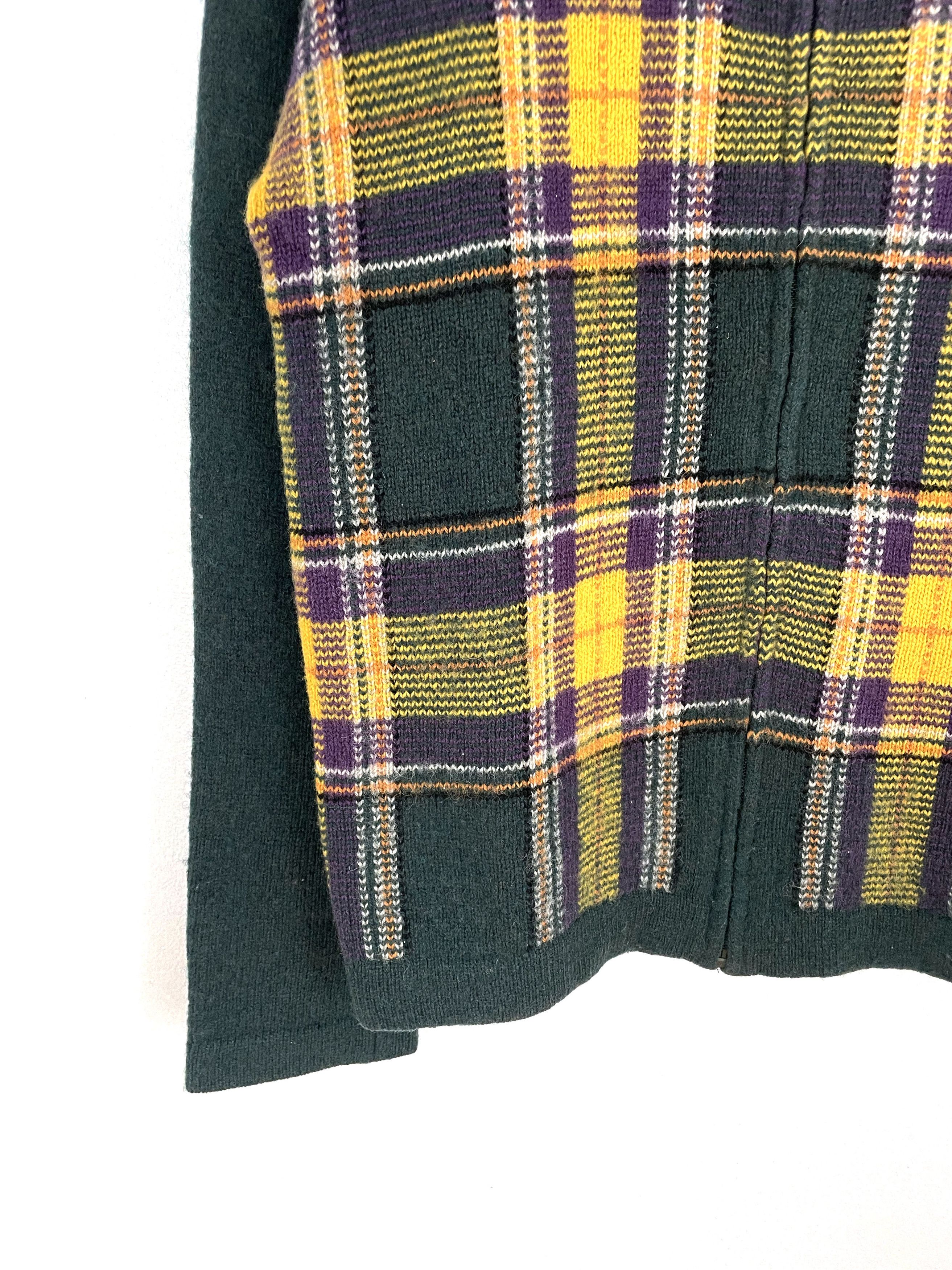 Yohji Yamamoto Against All Risks Checkered Zip Sweater Size US L / EU 52-54 / 3 - 5 Thumbnail