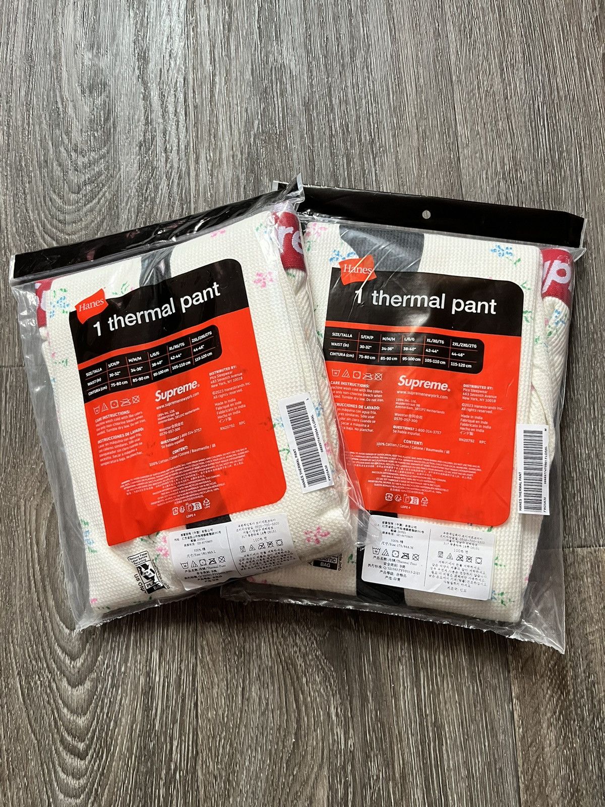 Hanes × Supreme Bone Thermal Pants Floral Size US 34 / EU 50 - 3 Thumbnail