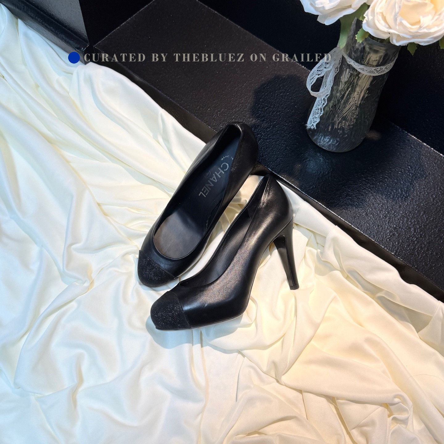 Chanel Chanel Black Double C High Heels Size US 5 / IT 35 - 1 Thumbnail