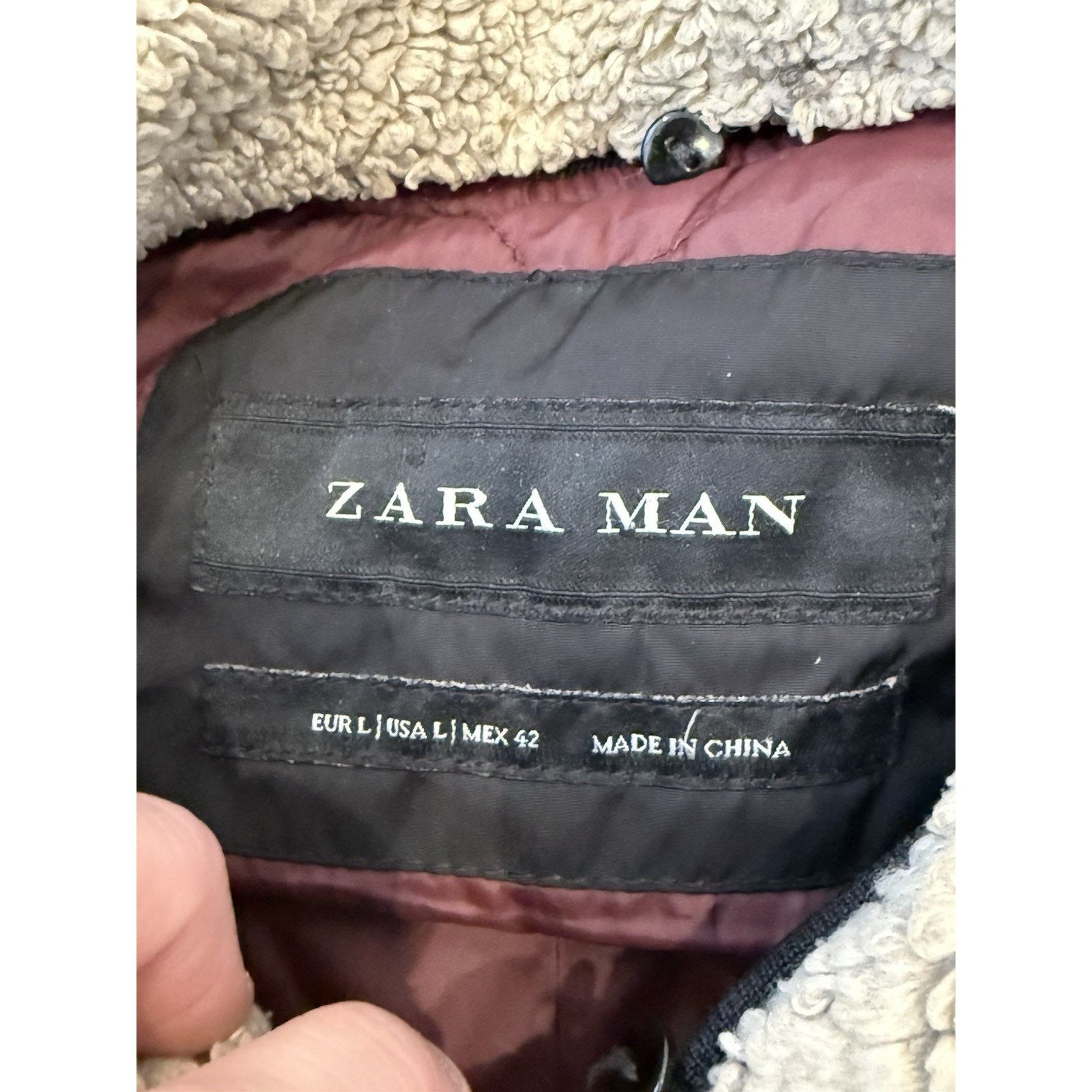 Zara Zara Man Faux Fur Collar Aviator Bomber Jacket Men’s Large Size US L / EU 52-54 / 3 - 2 Thumbnail