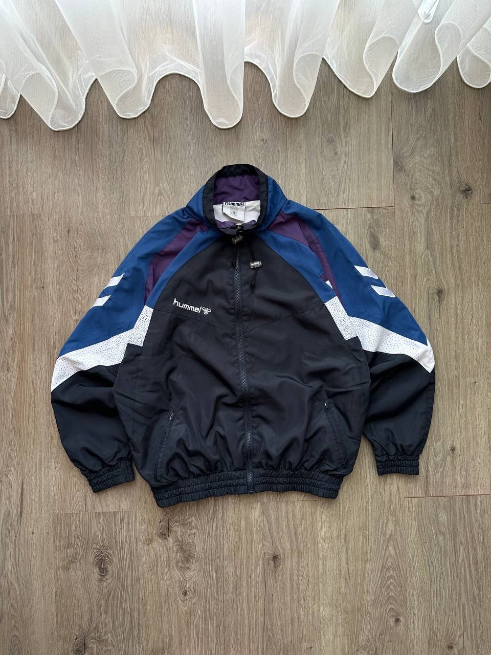 Hummel × Vintage Vintage Hummel Nylon Drill Tracksuit Size US S / EU 44-46 / 1 - 2 Thumbnail