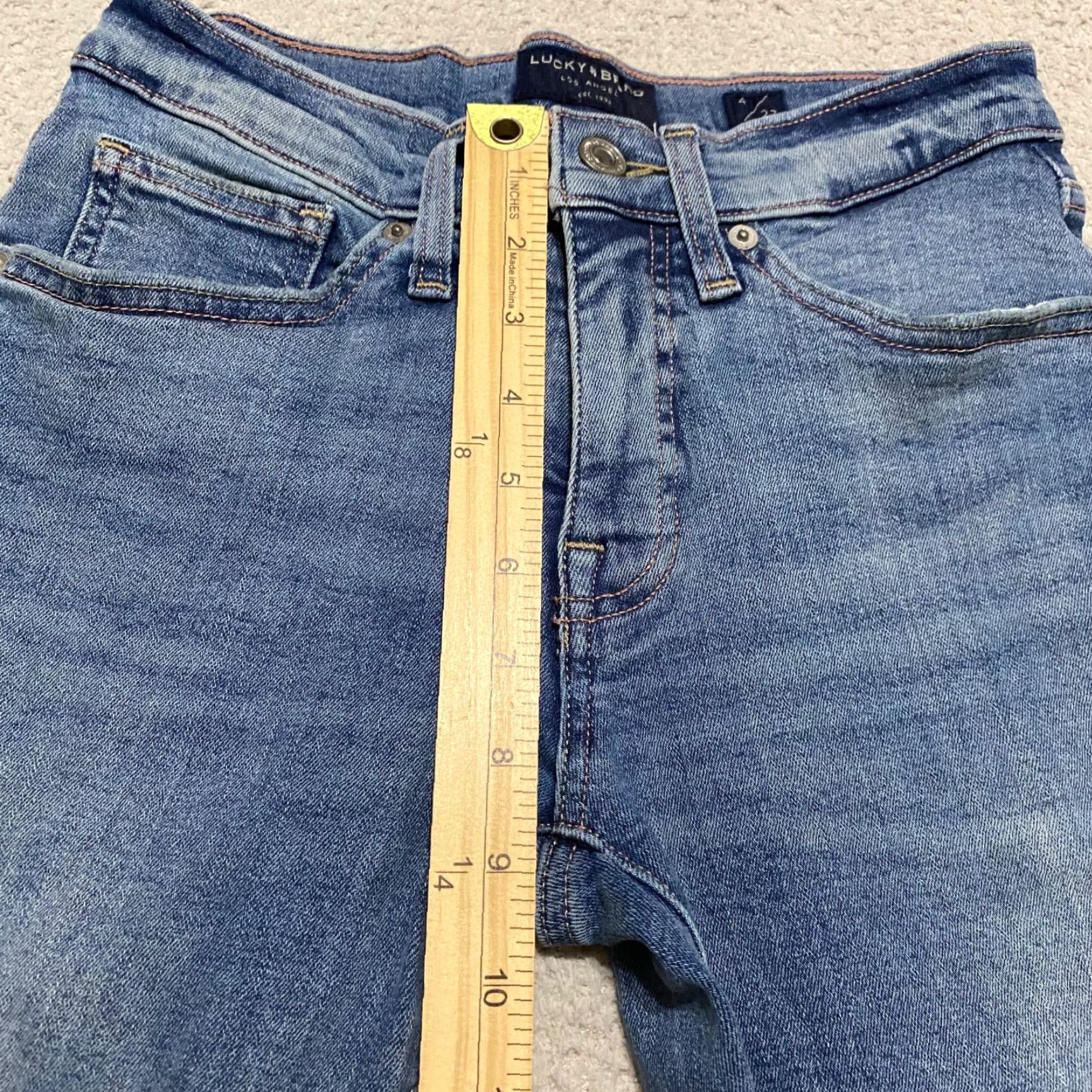 Lucky Brand Lucky Brand Jeans Womens 4 Blue Denim Medium Wash Ava Skinny Distressed Jeans Size 27" / US 4 / IT 40 - 7 Thumbnail