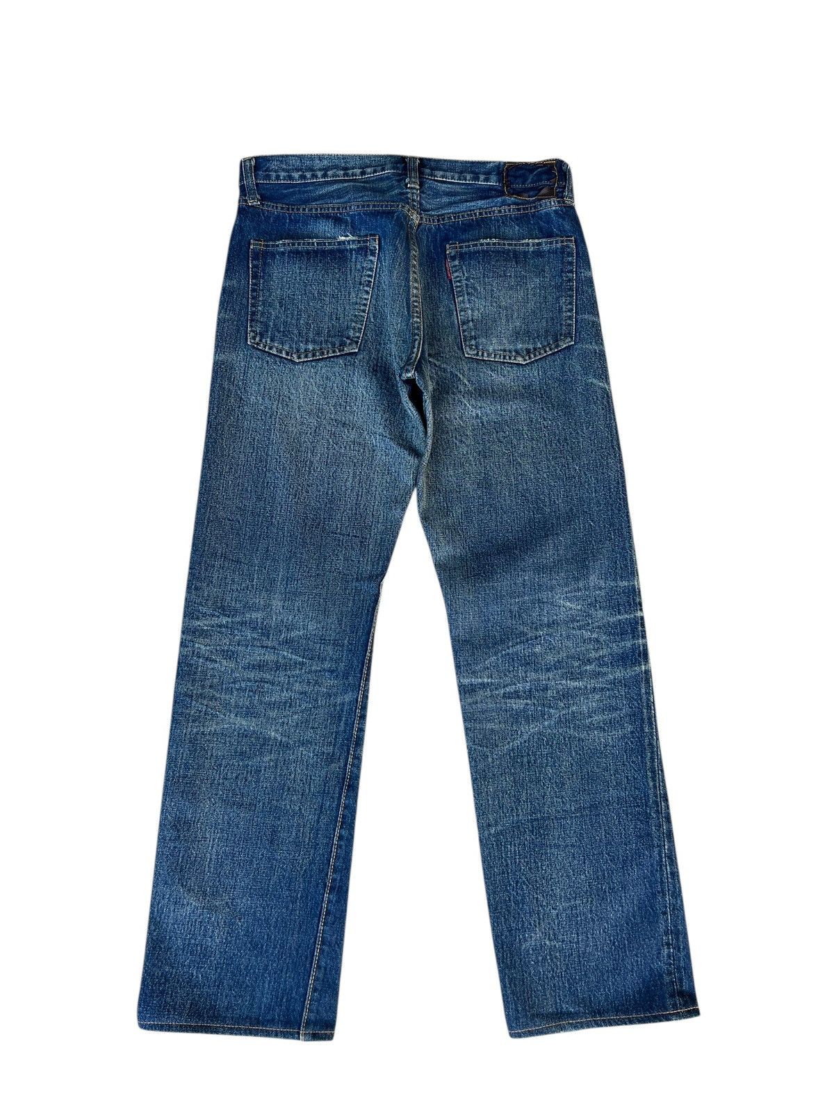Denime Vintage DENIME Japan Jerky Patch Fade Denim Selvedge Jeans Size US 31 - 14 Thumbnail