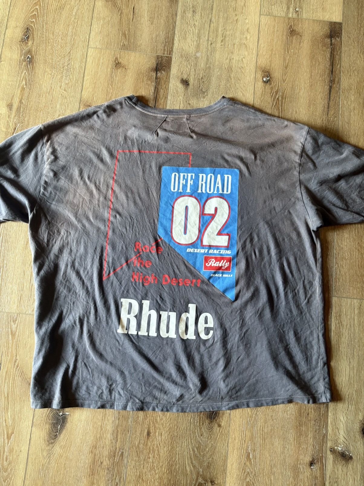 Rhude Rhude Grey Tee XXL - “Off Road 02” Graphic - Rare Large Size Size US XXL / EU 58 / 5 - 1 Thumbnail