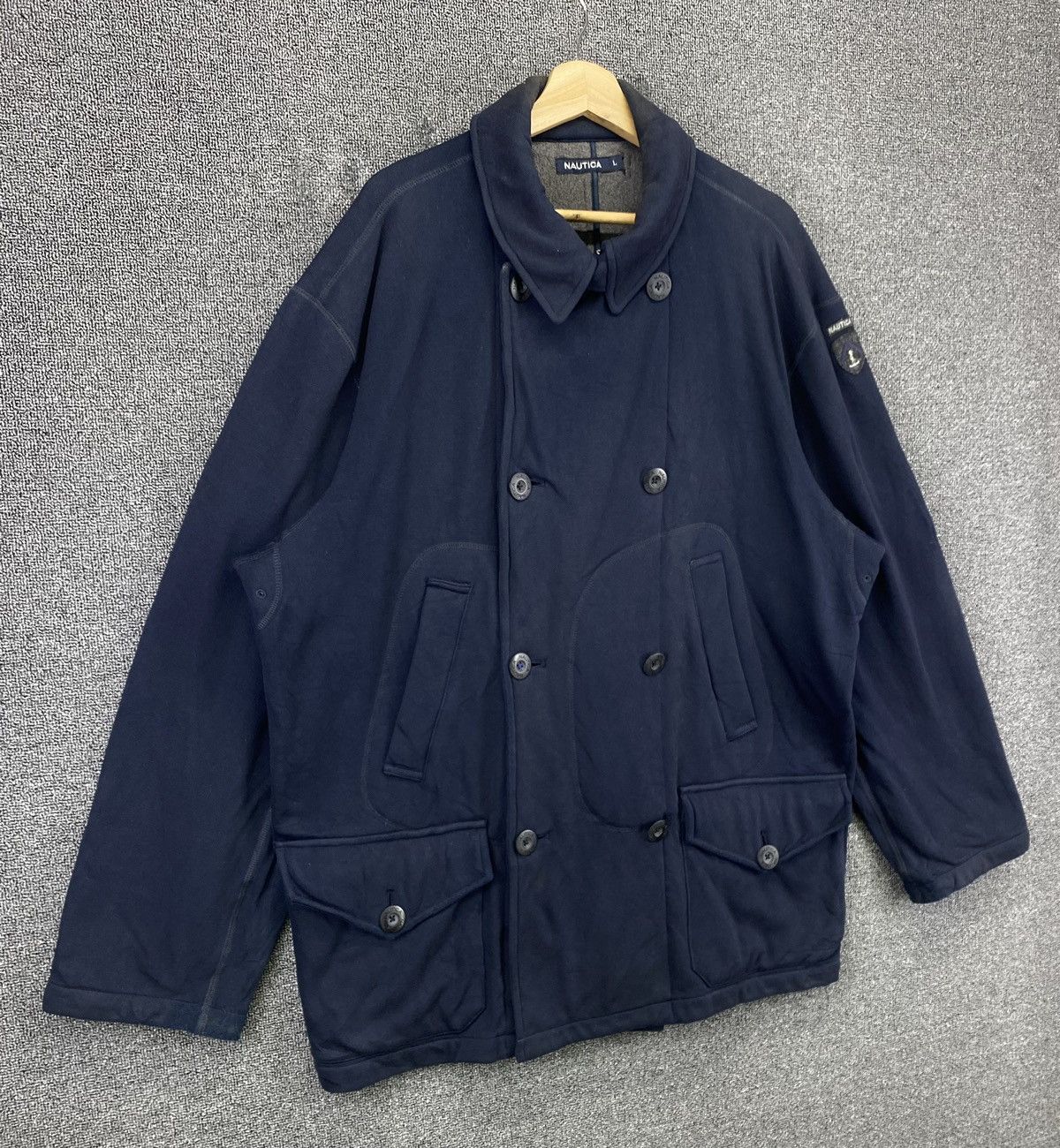 Nautica Vintage Nautica Blue Navy Double Breasted Pea Coat Jacket Size US L / EU 52-54 / 3 - 2 Thumbnail
