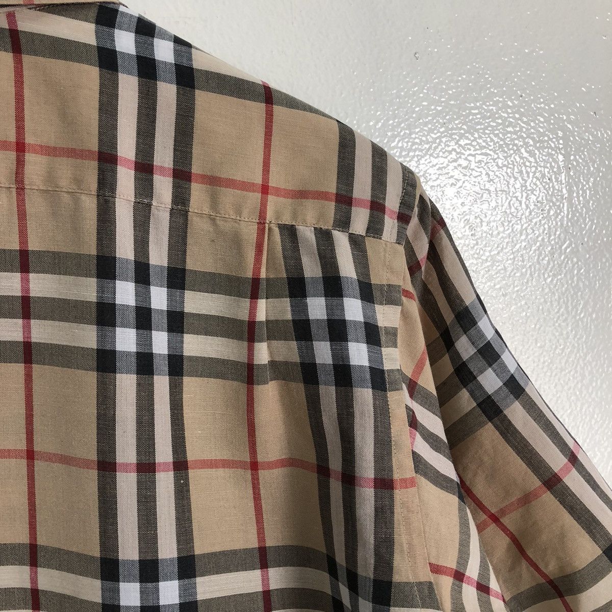 Burberry Vintage Burberrys Novacheck Linen Short Sleeves Shirt Size US M / EU 48-50 / 2 - 7 Thumbnail