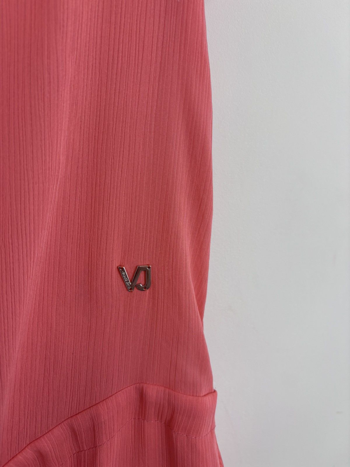 Versace Jeans Couture Versace Jeans Women’s Coral Chiffon Ruffle Mini Dress Size S / US 4 / IT 40 - 5 Thumbnail
