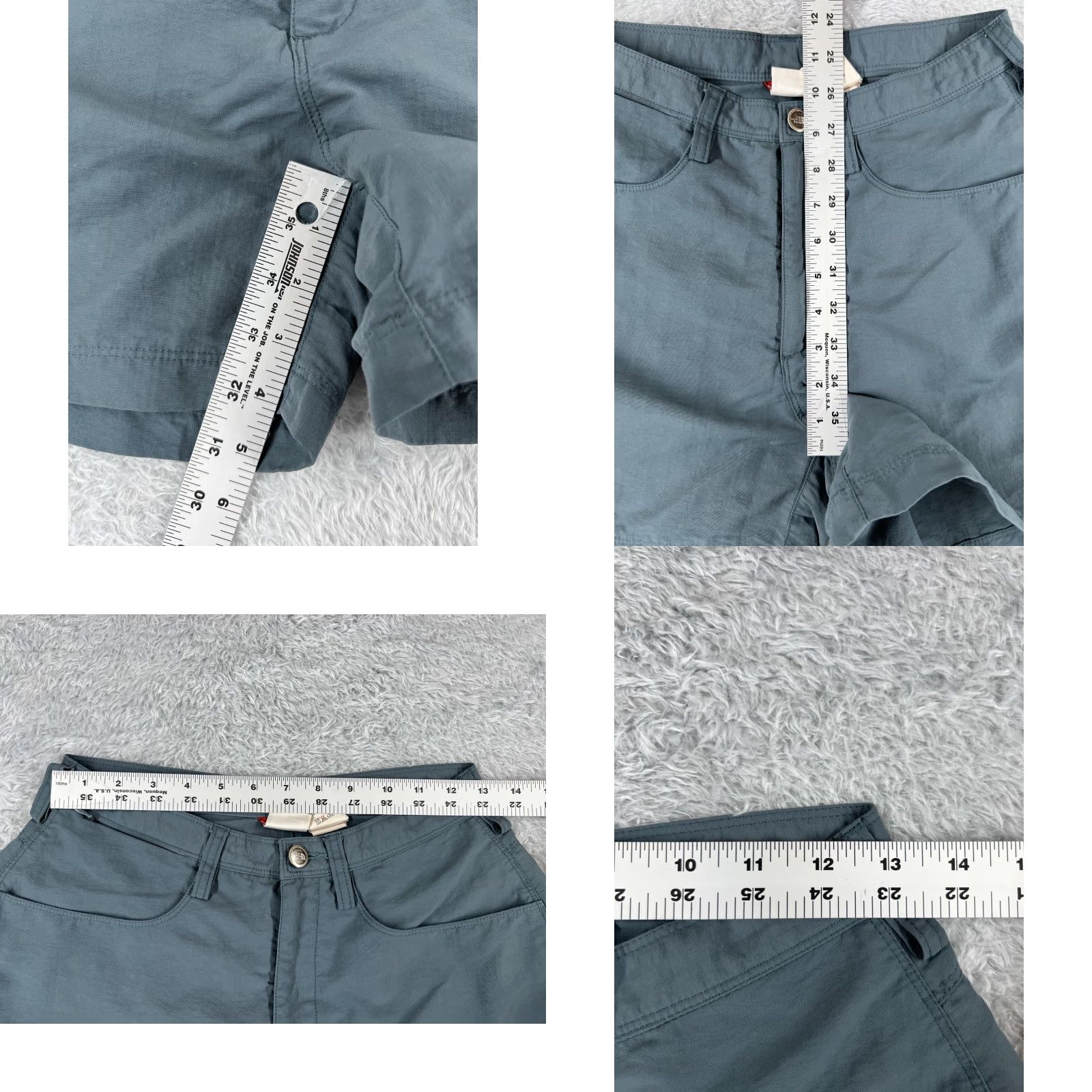 The North Face The North Face Shorts Womens 6 Gray Blue 100% Nylon Pockets Hiking Camping Fish Size 28" / US 6 / IT 42 - 8 Thumbnail