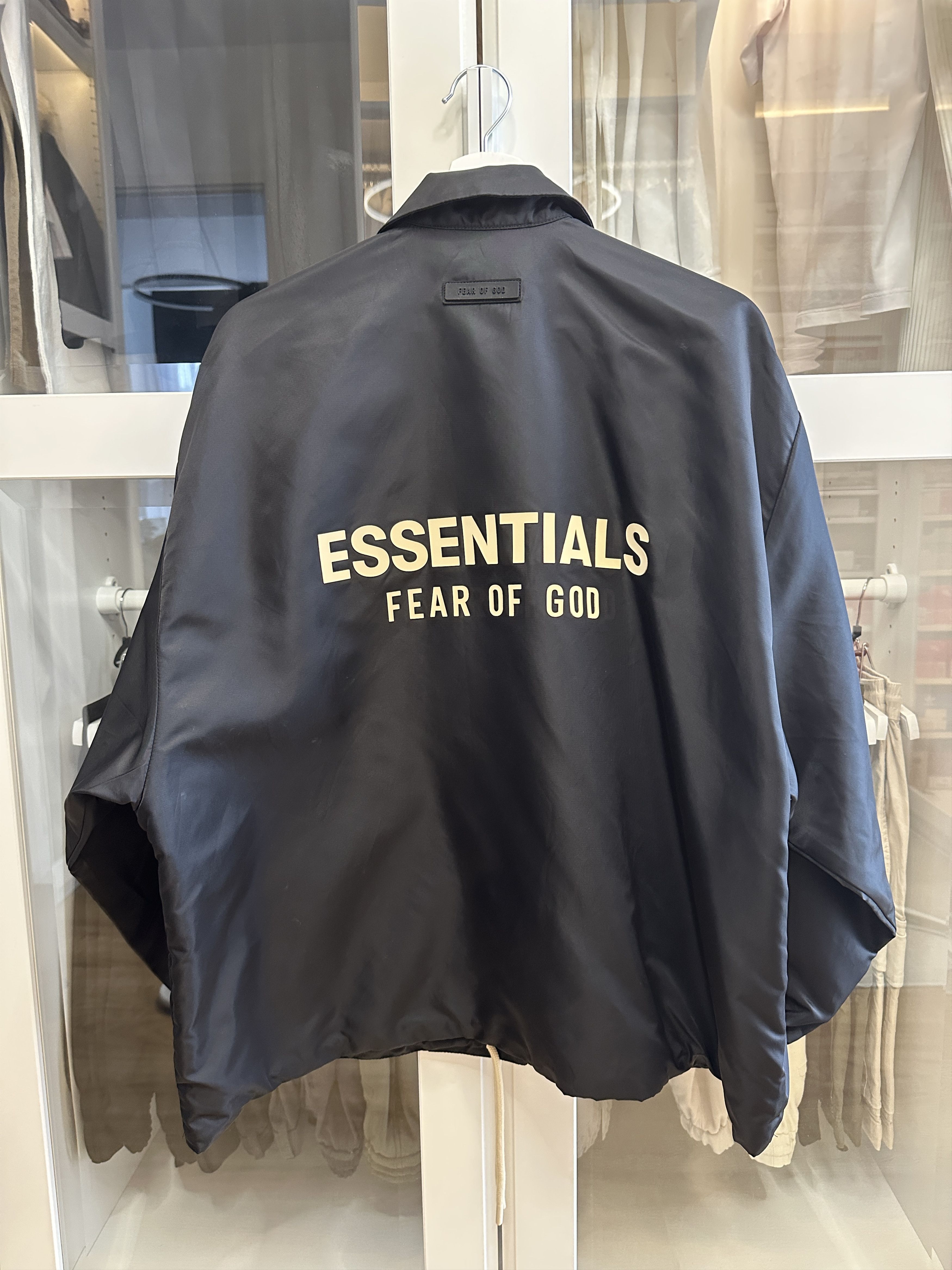 Fear of God Essentials Coaches Jacket Jet Black