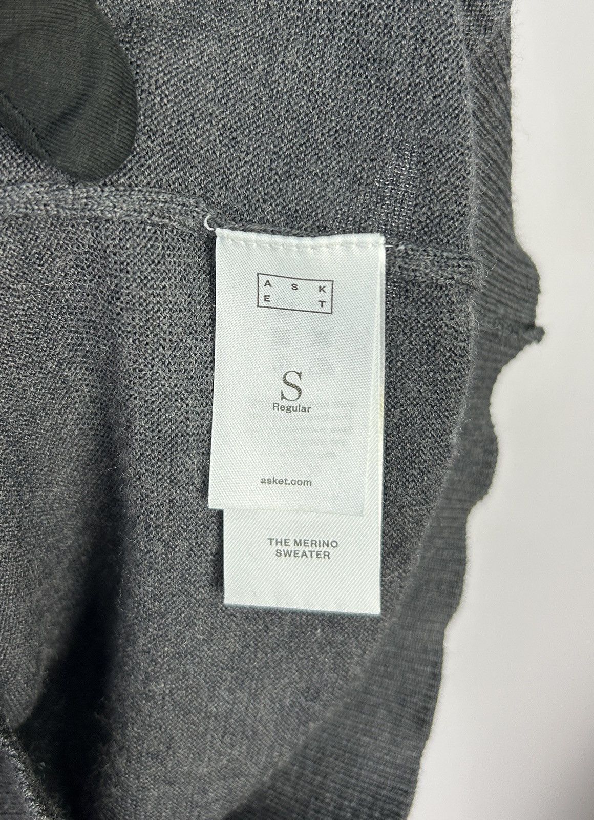 Asket × Designer ASKET Grey Merino Wool Sweater Jumper Size Small S Size US S / EU 44-46 / 1 - 7 Thumbnail