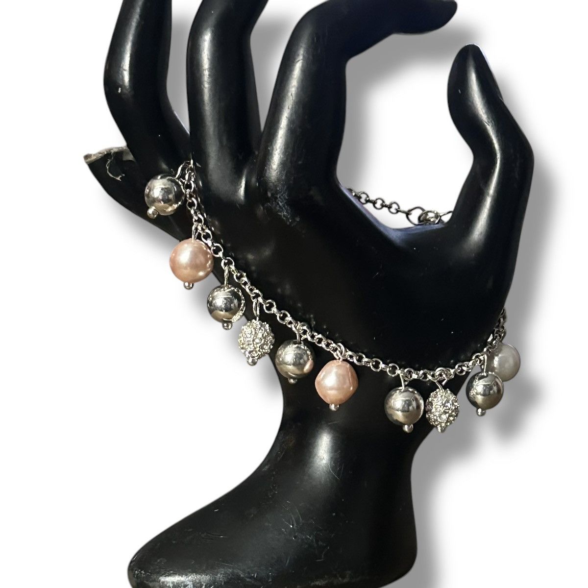Other Silver tone bead charm bracelet Size ONE SIZE - 2 Thumbnail
