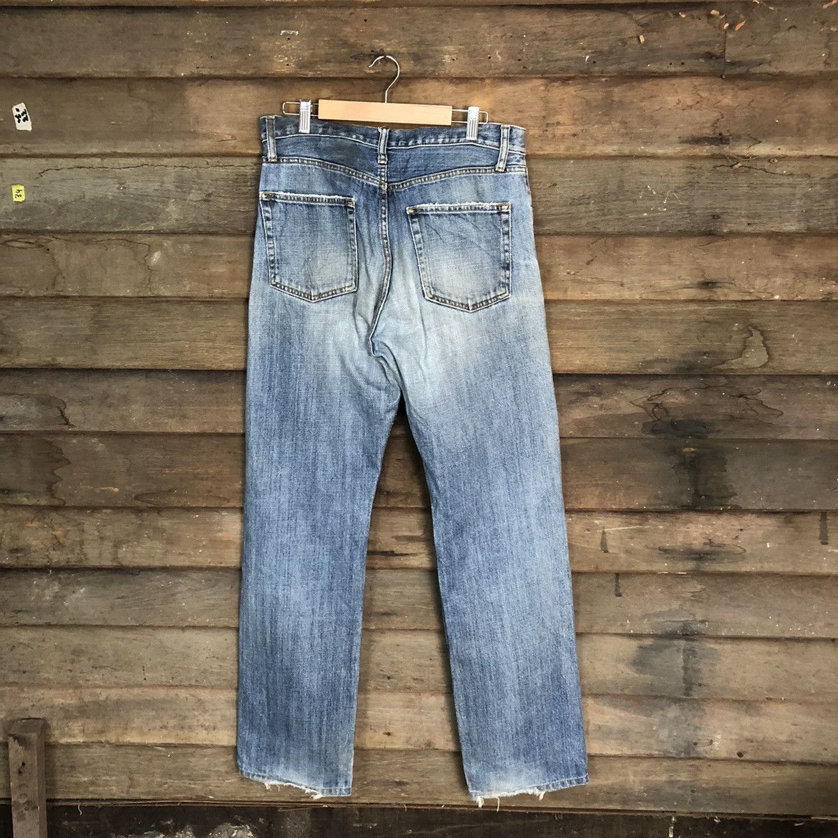 Japanese Brand Ring Denim vintage Blue Distressed ripped Denim Pants #7386 Size US 30 / EU 46 - 11 Thumbnail