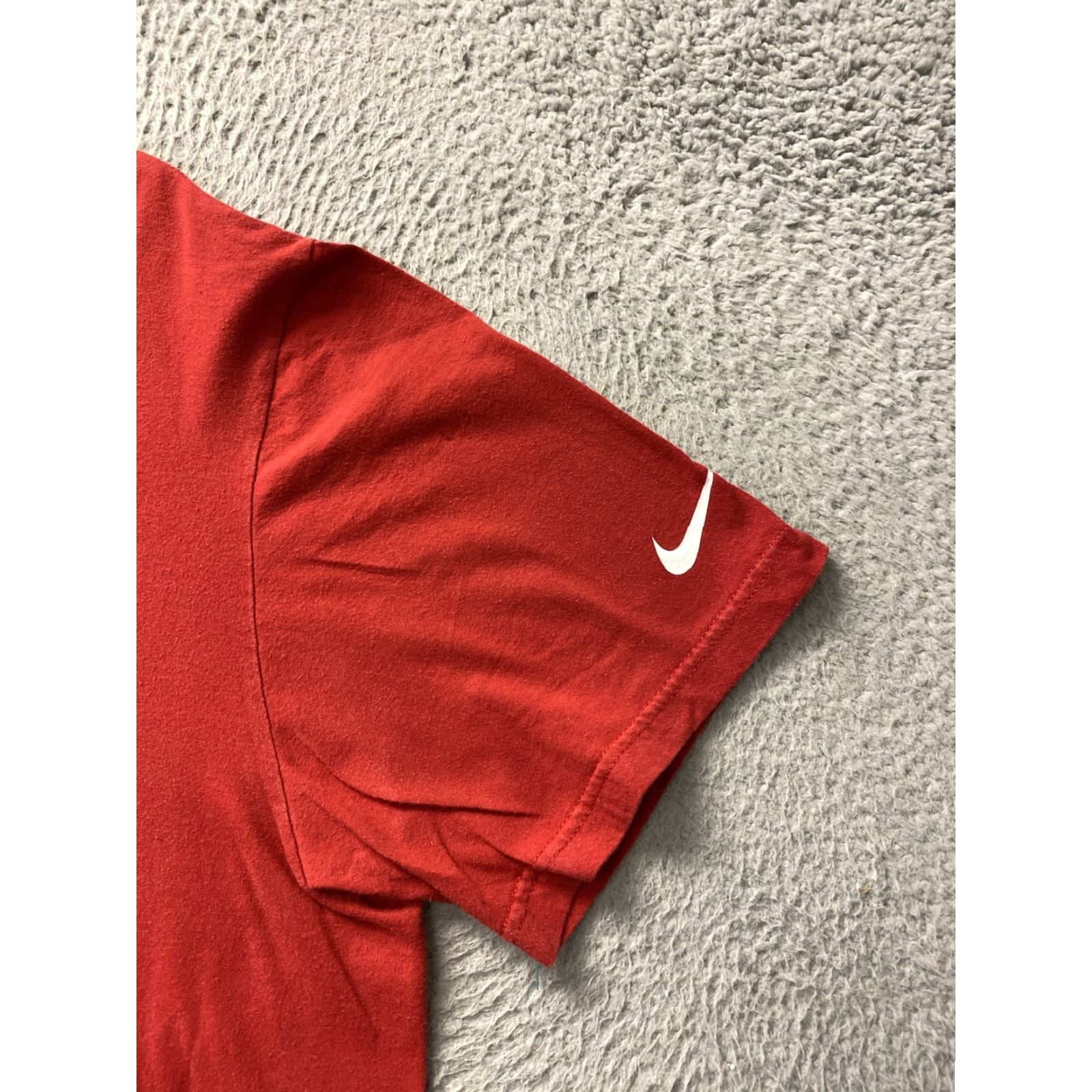 Nike Nike Dri-FIT Shirt Mens 2XL Red Athletic Short Sleeve Crew Neck Casual Size US XXL / EU 58 / 5 - 3 Thumbnail
