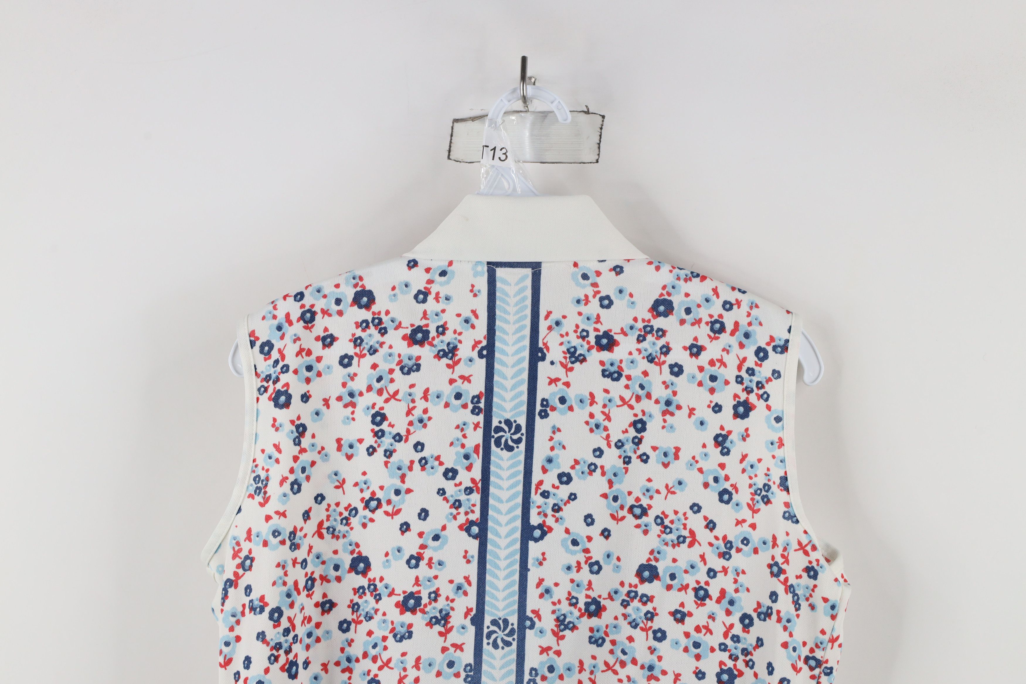 Vintage Vintage 70s Mid Century Modern MCM Knit Flower Button Shirt Size M / US 6-8 / IT 42-44 - 8 Thumbnail