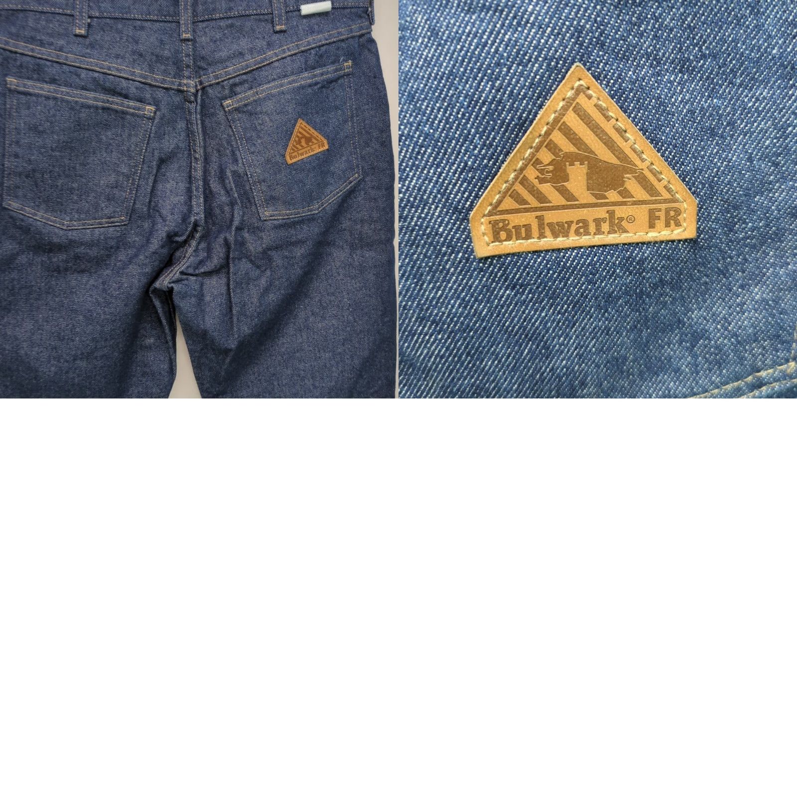 Denime Bulwark FR Straight Leg Jeans Men 32x37 Denim Pants Workwear Blue 5-Pocket Distressed? Size US 32 / EU 48 - 8 Thumbnail