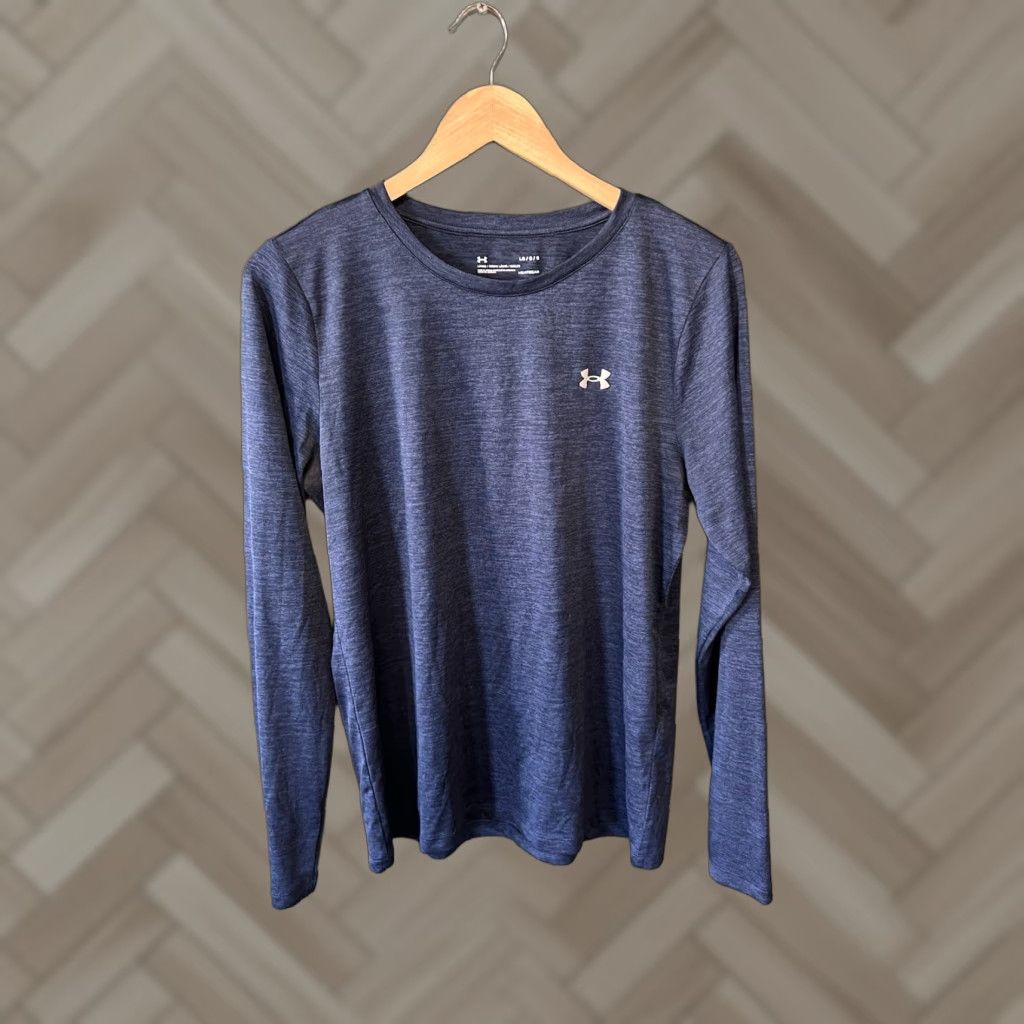 Under Armour Under Armour Mens Blue Long Sleeve Baselayer Athletic Shirt L Size Large Pullover T-Shirt Activewear Mens Blue Long Sleeve Baselayer Shirt Size US L / EU 52-54 / 3 - 1 Thumbnail