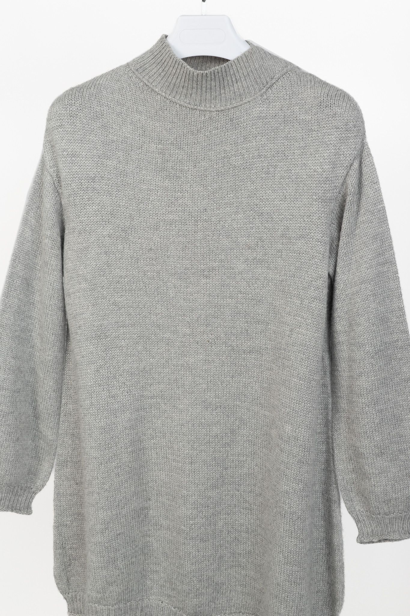 Marie Saint Pierre Marie Saint Pierre Grey Alpaca & Silk High-Neck Sweater Size S / US 4 / IT 40 - 3 Thumbnail