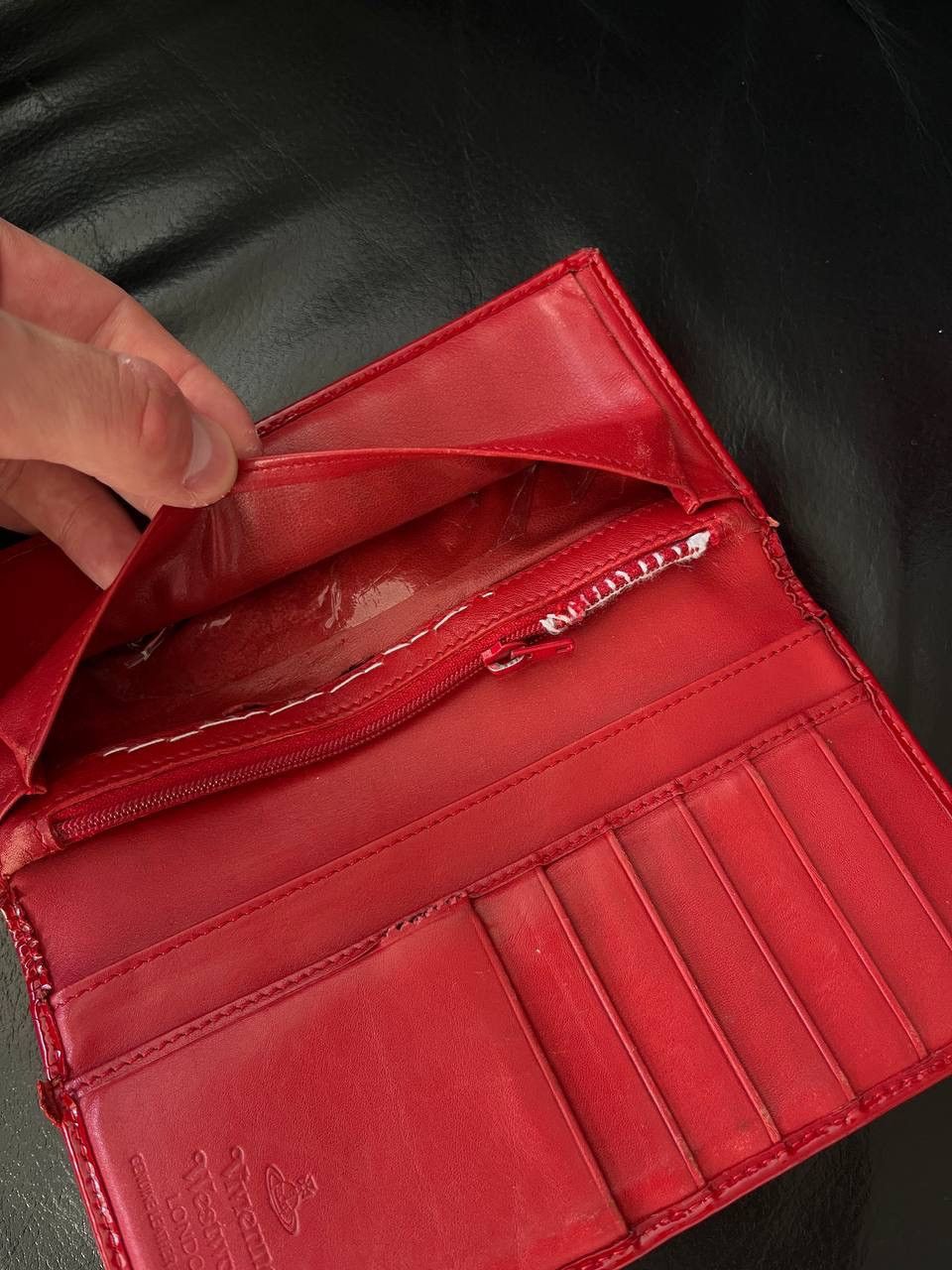 Vivienne Westwood Red Patent Leather Vivienne Westwood Wallet Clutch Bilford Size ONE SIZE - 4 Thumbnail