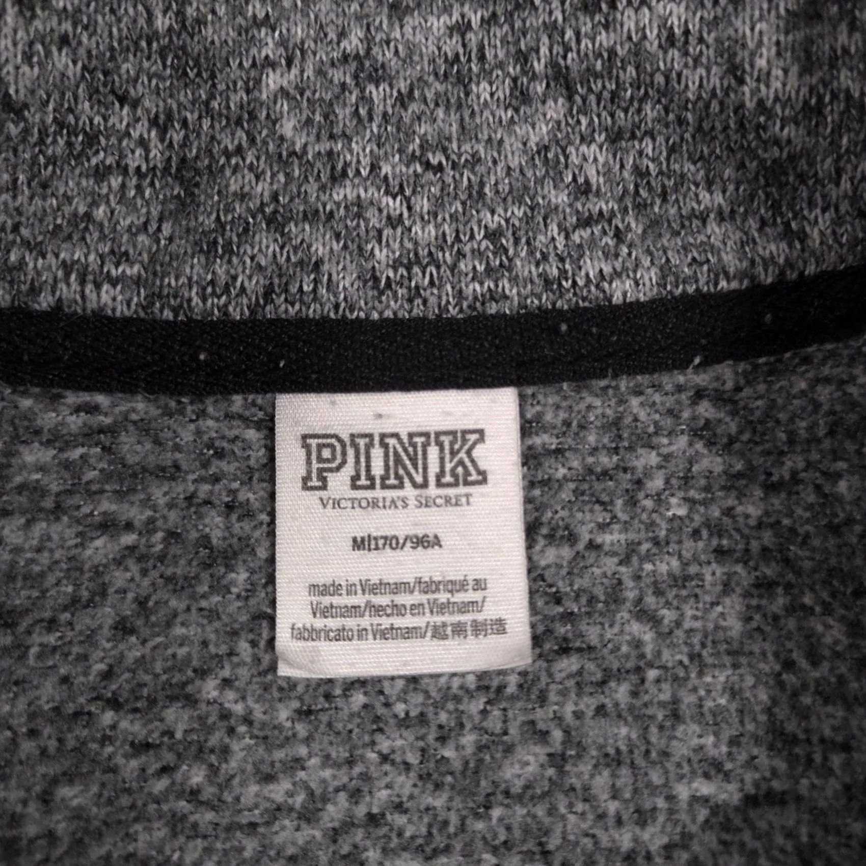 Pinko PINK Victoria's Secret Pullover Womens Medium Half Zip Sweater Fleece Pocket Sweater Gray Pocket Kangaroo Half Zip Mens? Size M / US 6-8 / IT 42-44 - 6 Thumbnail