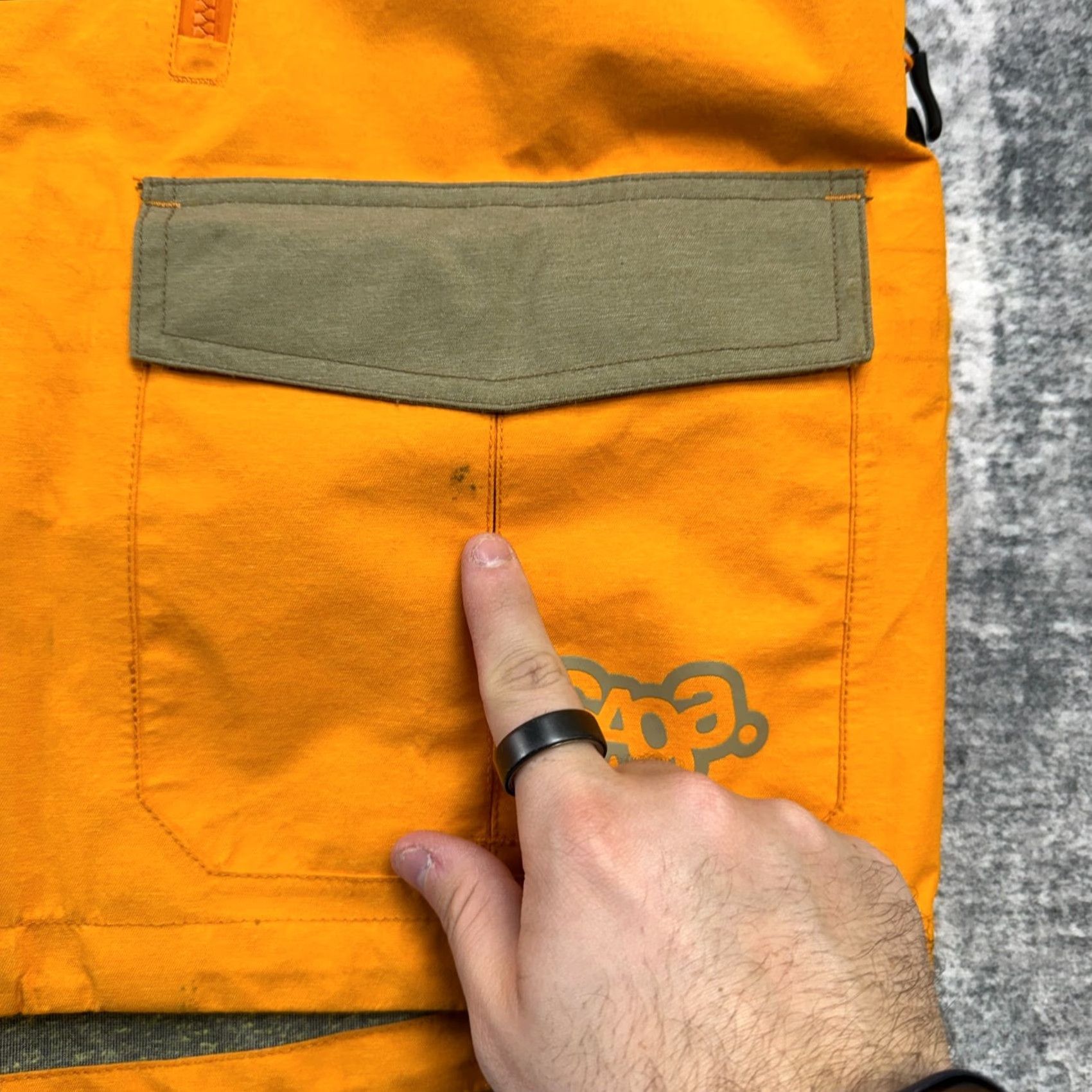 Vintage Saga Orange Parka Jacket Mens Small 3L Waterproof Snow Ski Travel Breathable Zipped Pockets Full Zip Taped Seams Nylon Regular 70s? Size US S / EU 44-46 / 1 - 4 Thumbnail