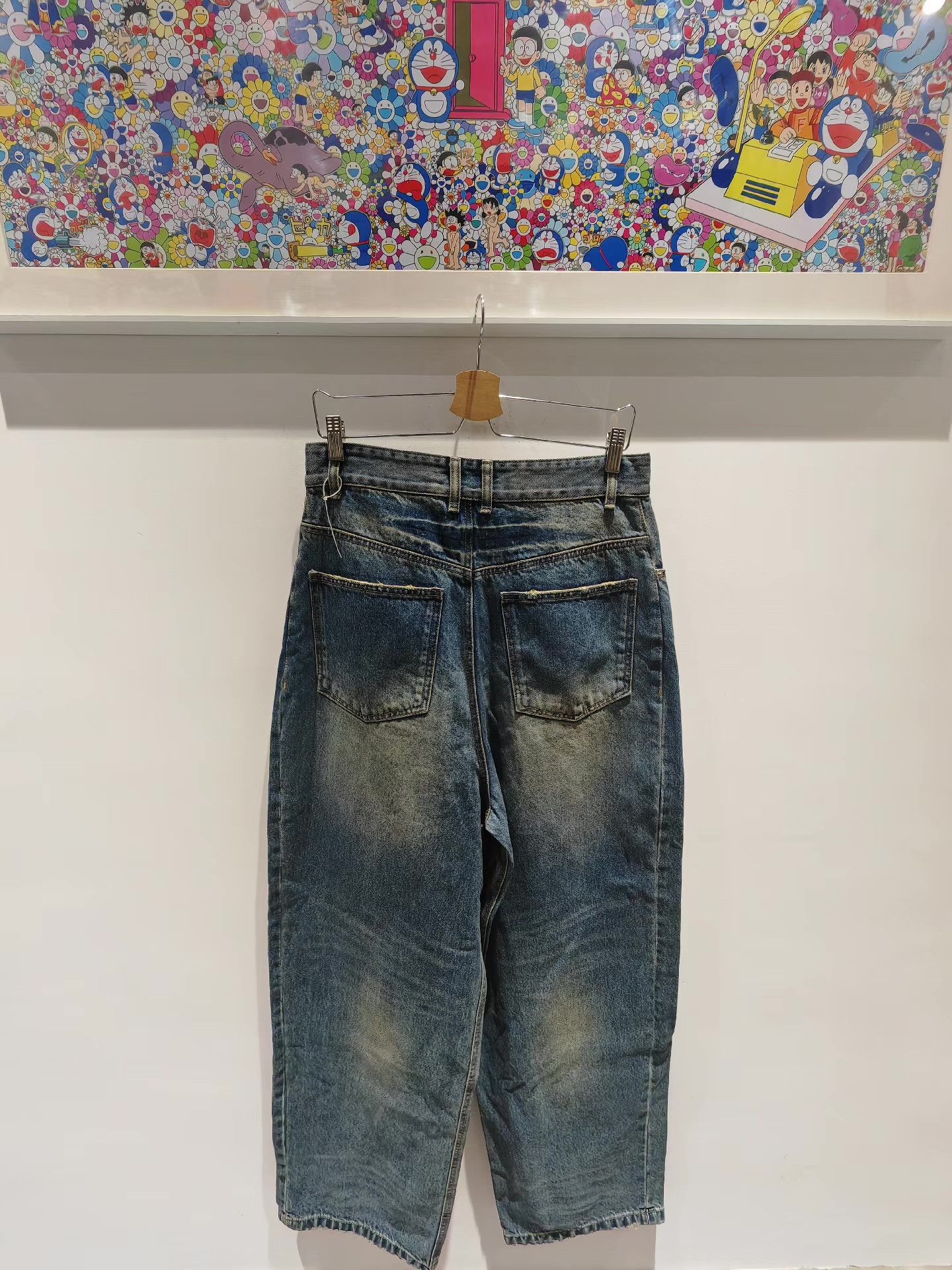WE11DONE We11done 23FW Shearling Trim Washed Jeans Q15 Size US 32 / EU 48 - 2 Thumbnail