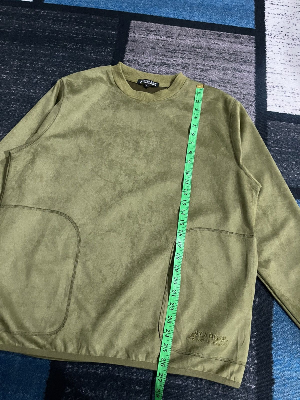 Kangol Vintage Kangol Velvet Green Sweatshirt Size US L / EU 52-54 / 3 - 13 Thumbnail