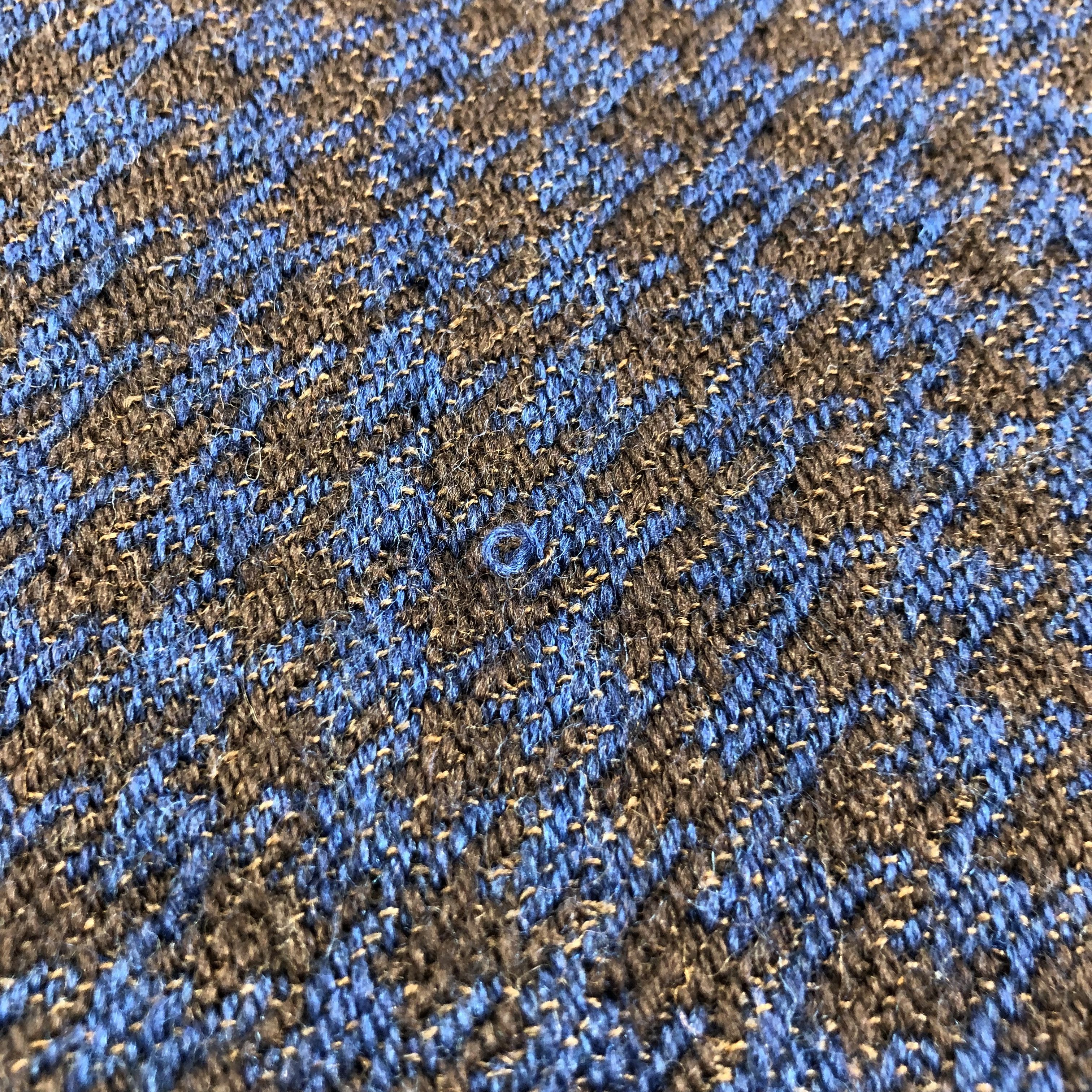 Vintage Luxury Houndstooth Made in Italy Wool Scarf Muffler V1258 Size ONE SIZE - 7 Thumbnail