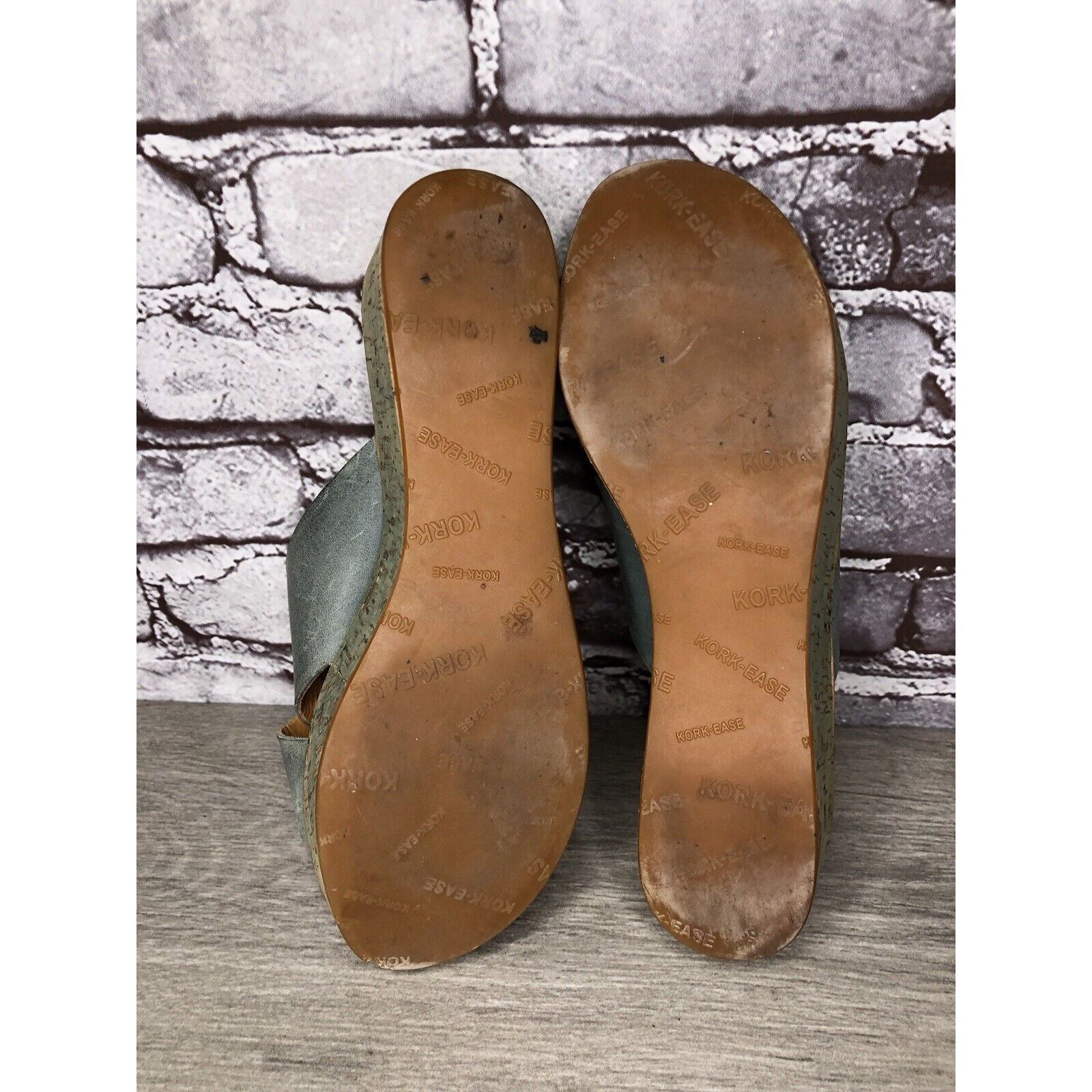 Other Kork-Ease Blue Leather Platform Cross Strap Cork Wedge Sanda Size US 8 / IT 38 - 8 Thumbnail